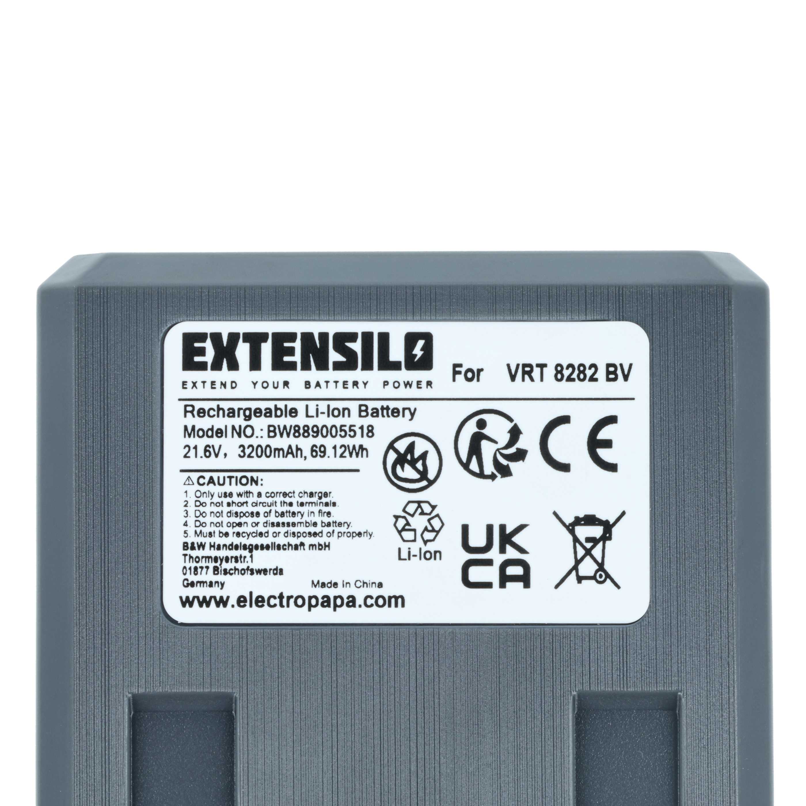 Batteria sostituisce Beko 9178015861 per aspirapolvere - 3,2Ah 21,6V Li-Ion