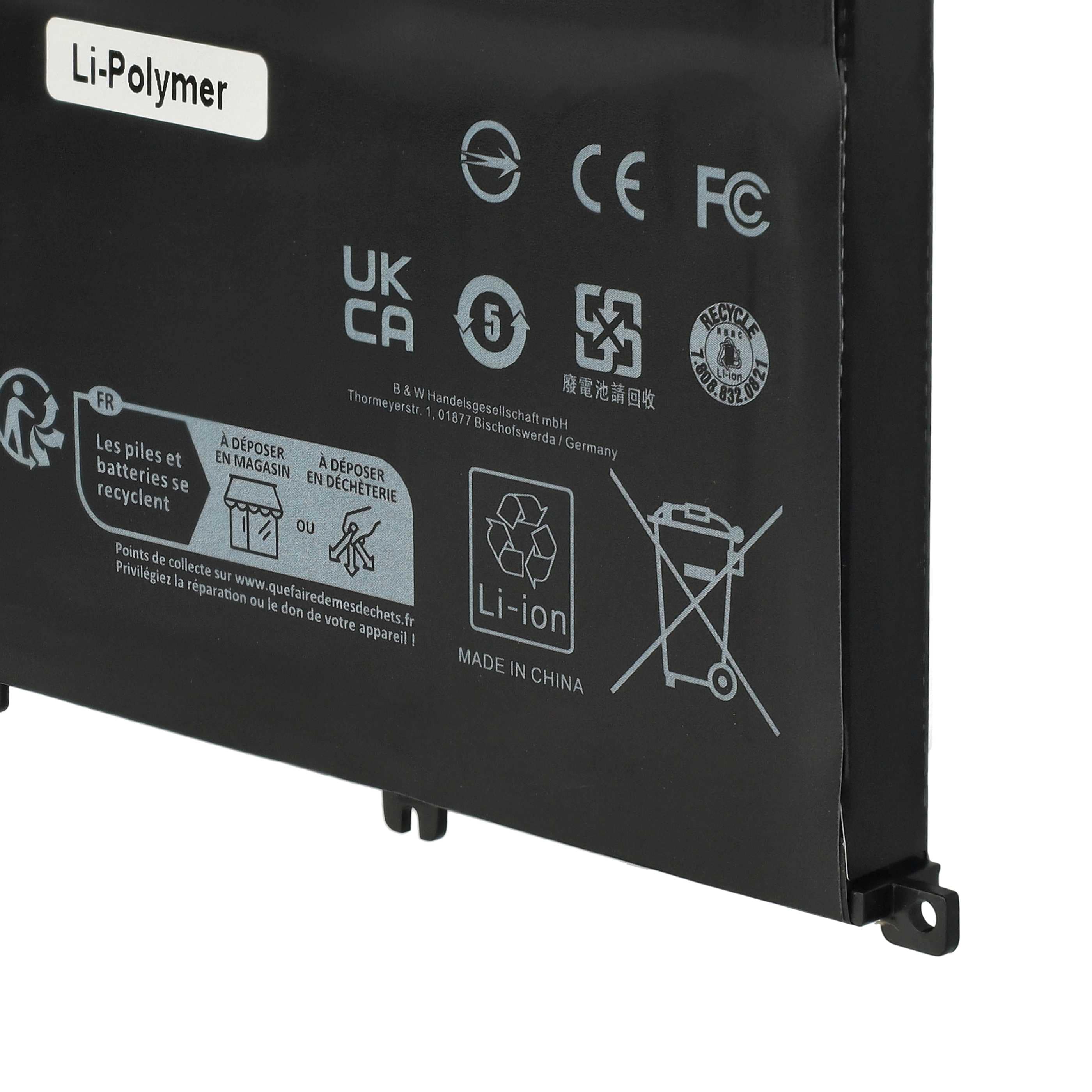 Batteria sostituisce Dell 71JF4, P57F002, 00GFJ6, 071JF4, 357F9 per notebook - 6400mAh 11,4V Li-Poly nero
