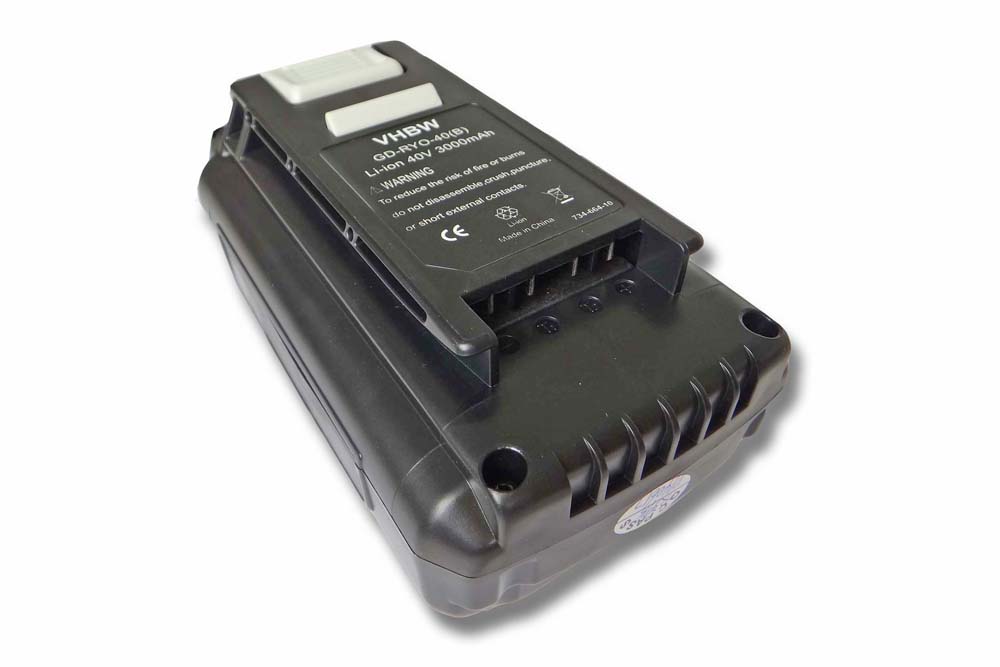 Batterie remplace Ryobi BPL3640D, BPL3626, BPL3640, BPL3626D pour outil électrique - 3000 mAh, 40 V, Li-ion