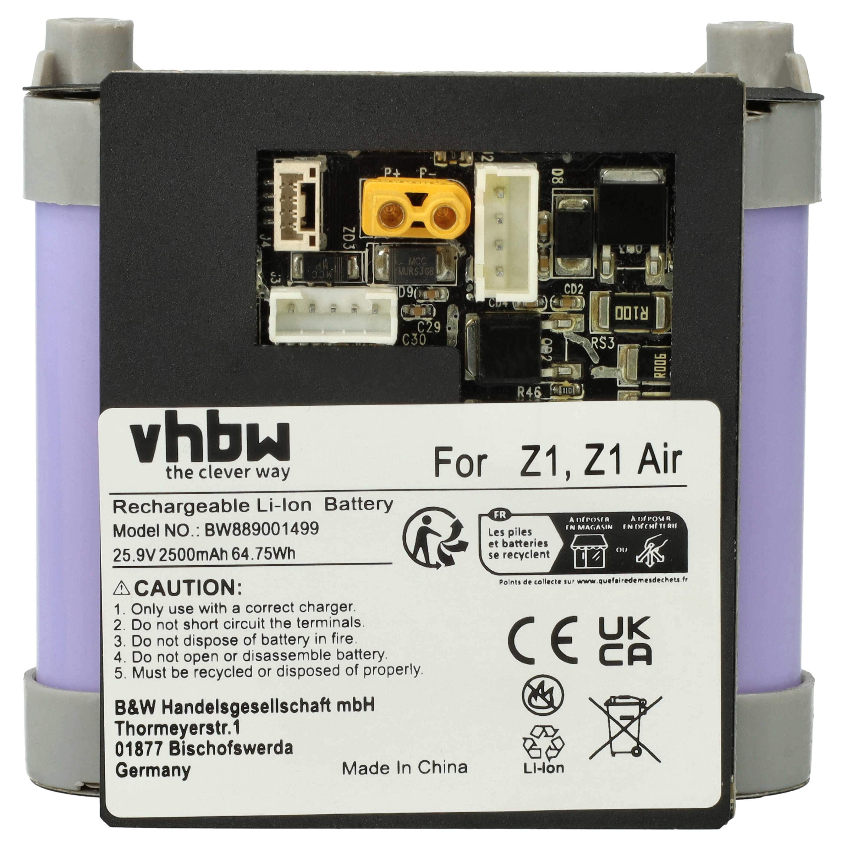 Battery suitable for Roidmi Z1 Air XCQ15RM, XCQ05RM 2500mAh, 25.9V, Li-Ion