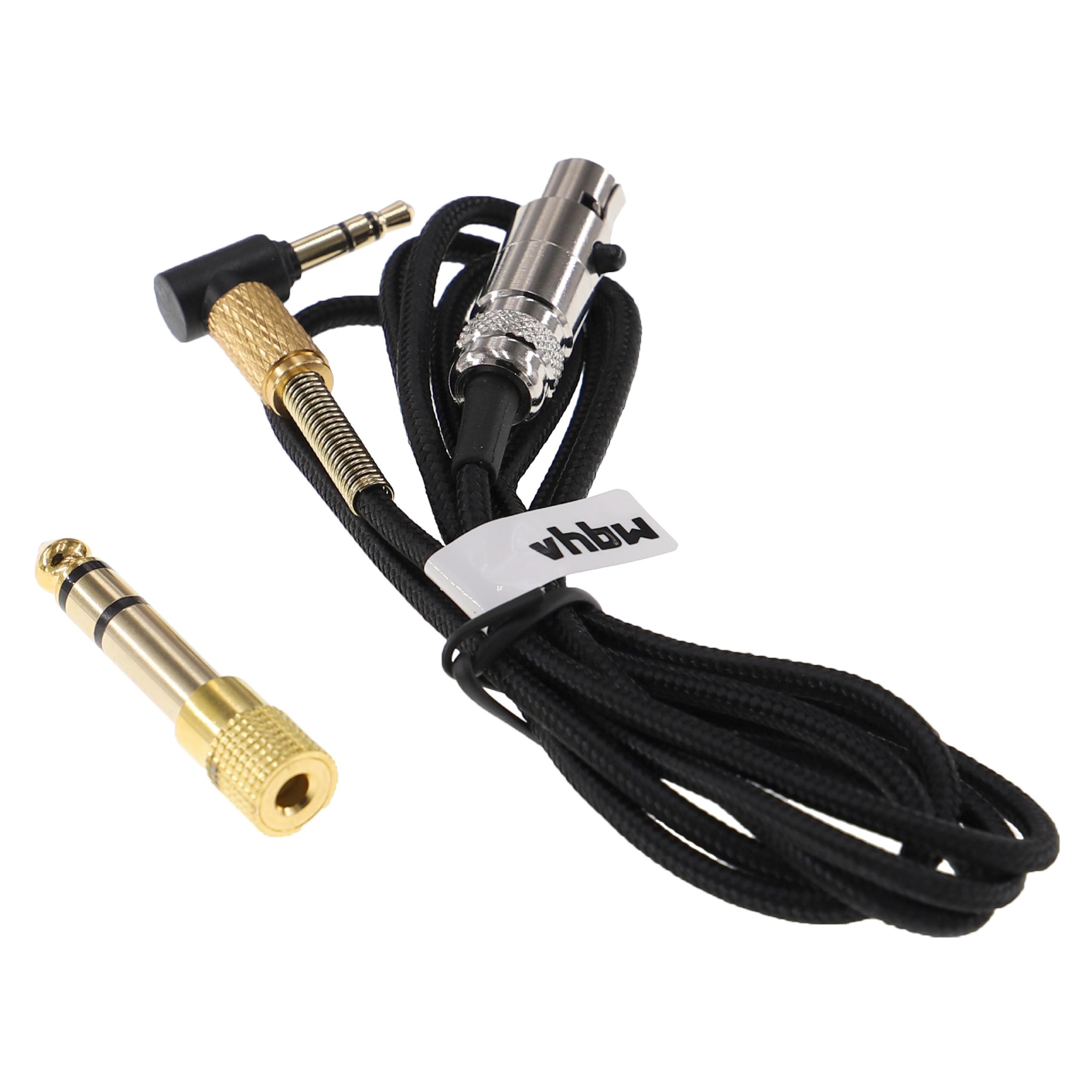 Kopfhörer Kabel passend für AKG, Pioneer K240 MK II u.a., 1,2 m, schwarz