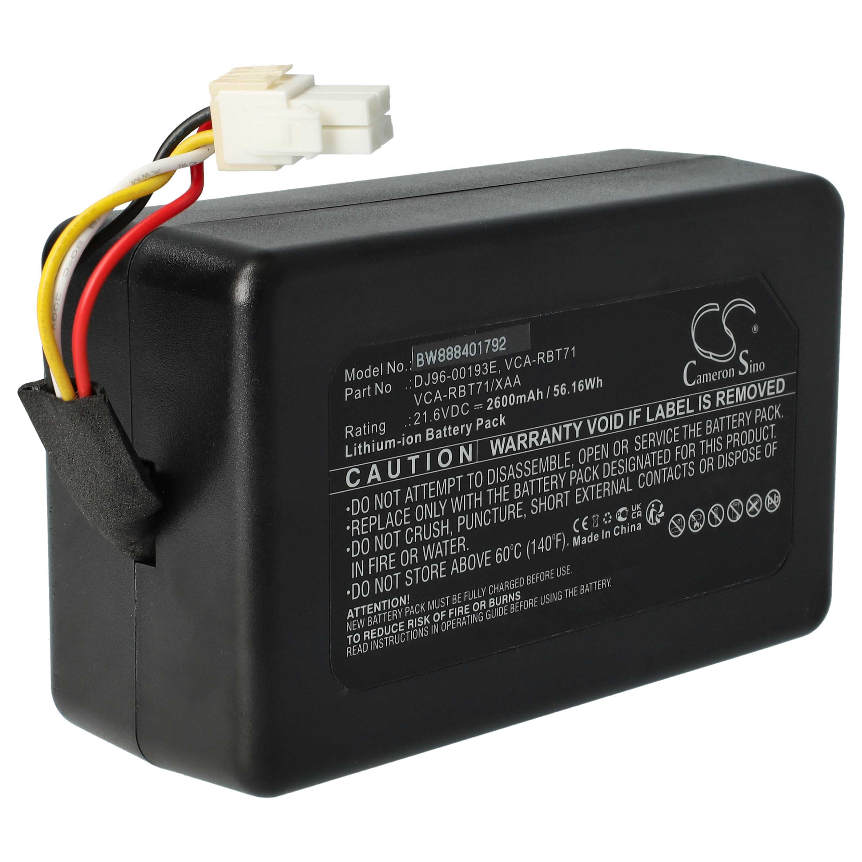 Battery Replacement for Samsung DJ96-00202A, DJ96-00193E, DJ96-00193C, VCA-RBT71 for - 2600mAh, 21.6V, Li-Ion
