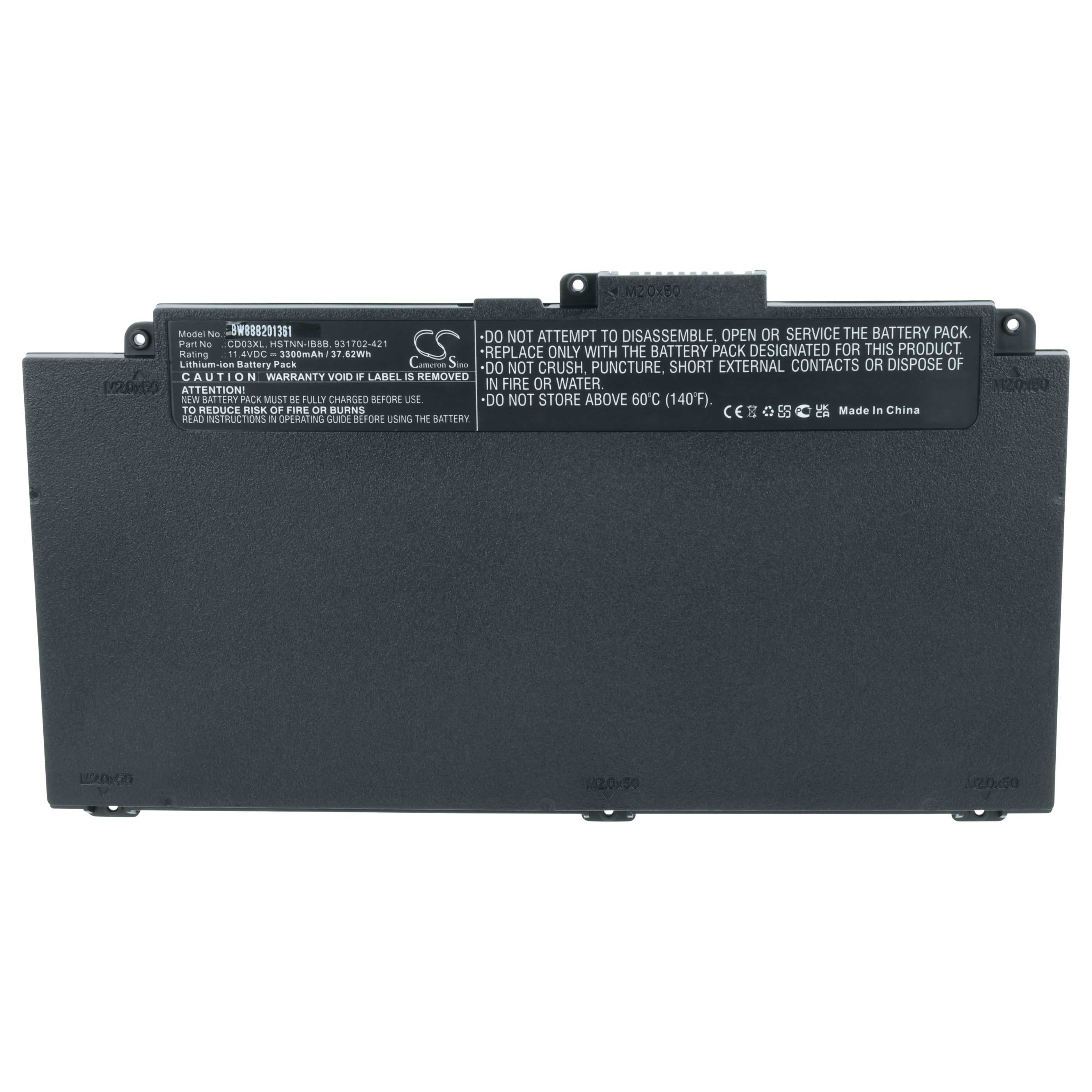 Akumulator do laptopa zamiennik HP 931702-421, 931702-171, 931702-541 - 3300 mAh 11,4 V Li-Ion, czarny