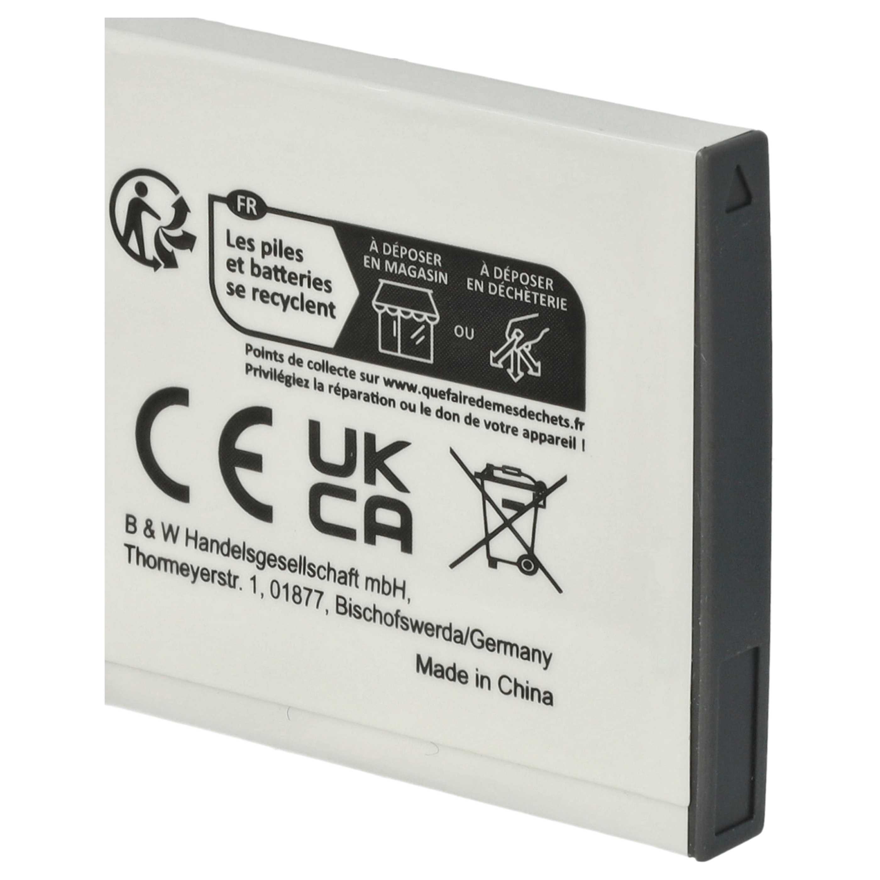 2x Battery replaces Sony NP-FT1 - 500mAh, 3.6V, Li-Ion