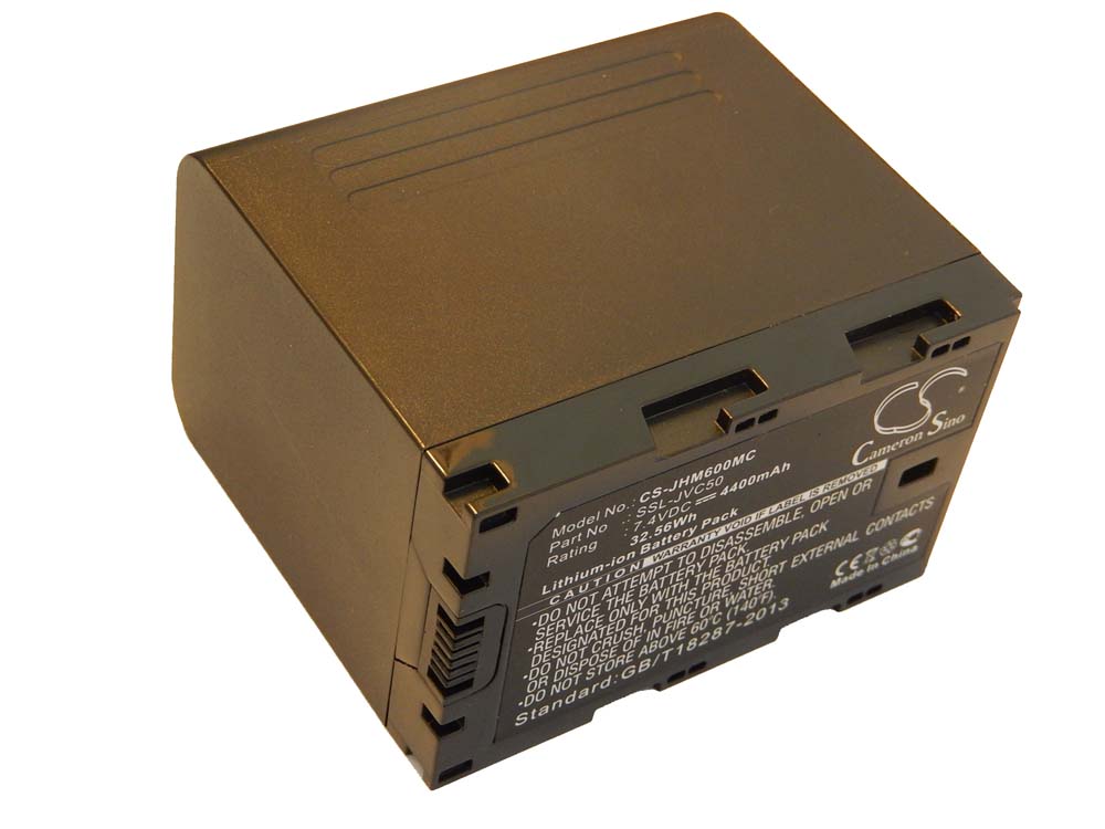 Videocamera Battery Replacement for JVC SSL-50, SSL-70 - 4400mAh 7.4V Li-Ion