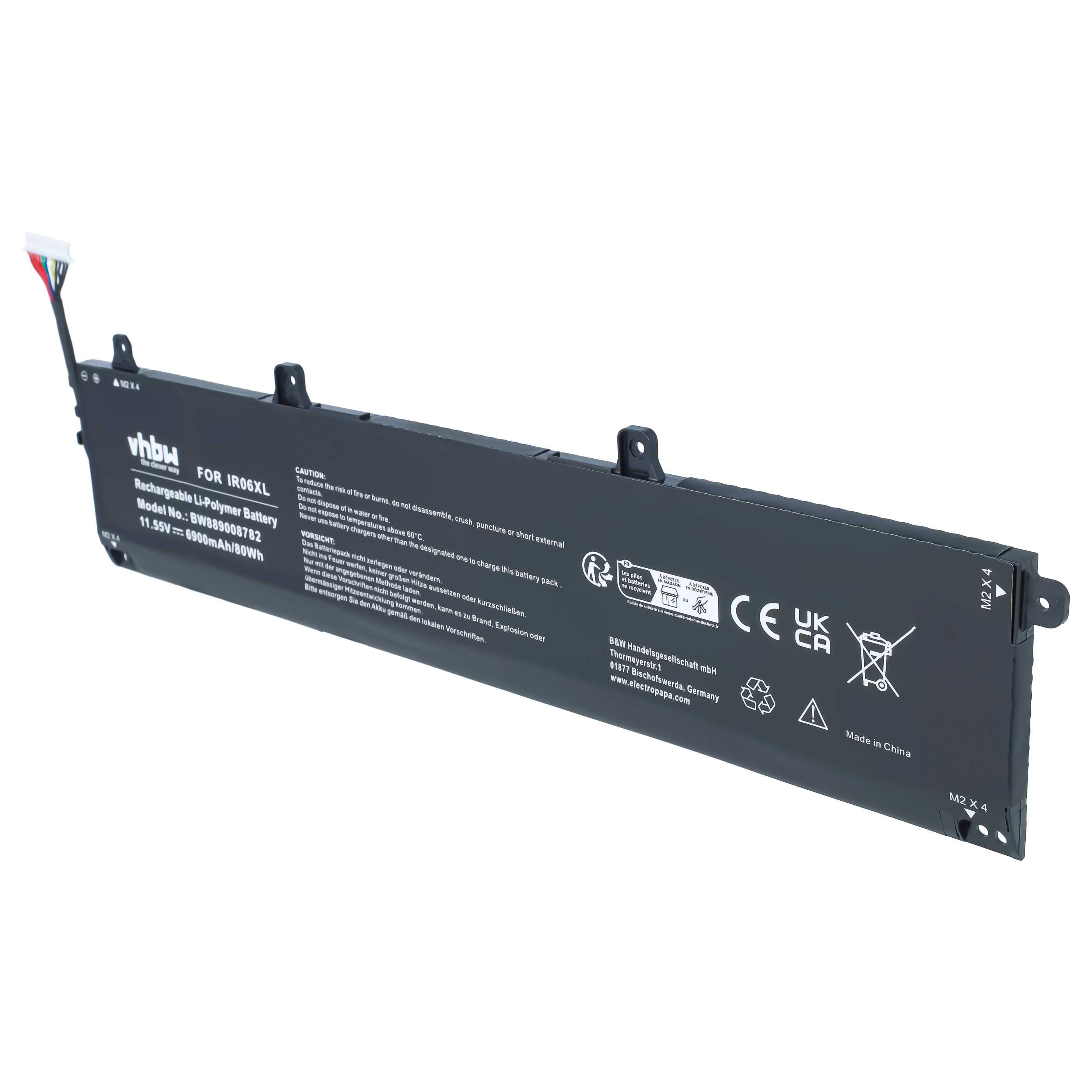 Notebook-Akku als Ersatz für HP IR06XL, M01523-2C1, IR06083XL für HP - 6900mAh 11,55V Li-Polymer