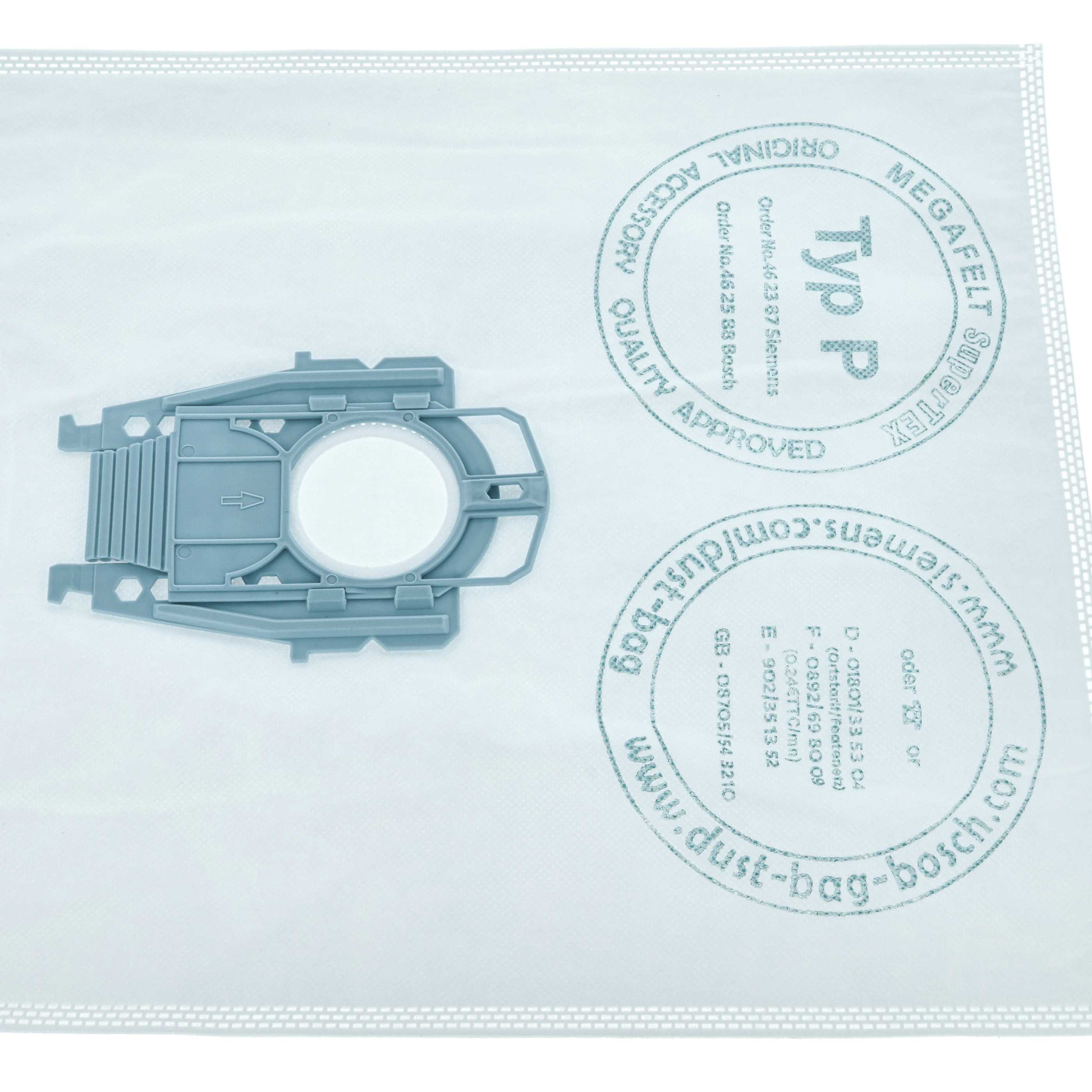 Kit filtre + sac 6 pcs remplace Bosch 00462588, 00461708, 00462587, 00461349, 00461707 pour aspirateur Bosch