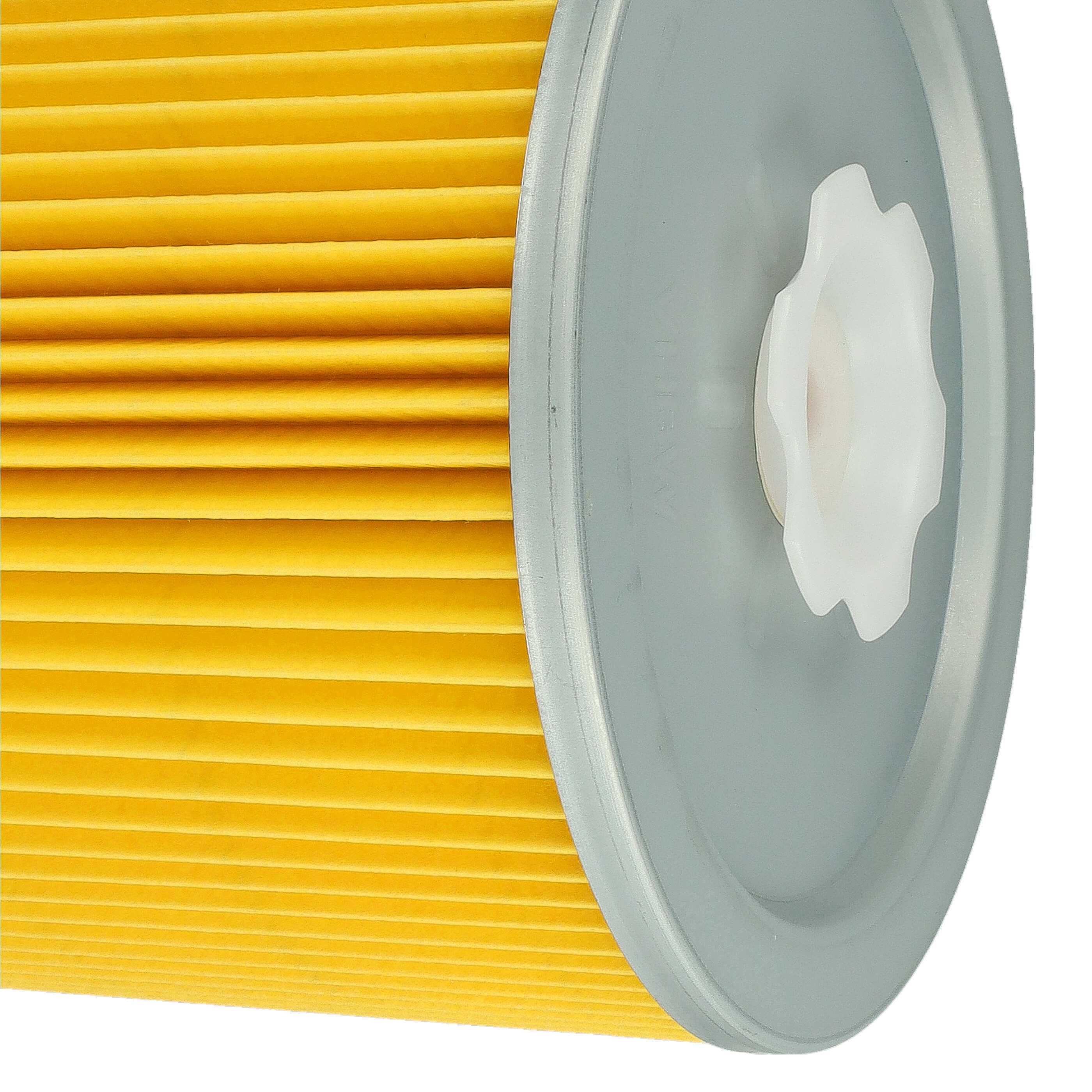 2x cartridge filter replaces Bosch 2 607 432 001, 2607432001 for Bosch Vacuum Cleaner, black / silver / yellow