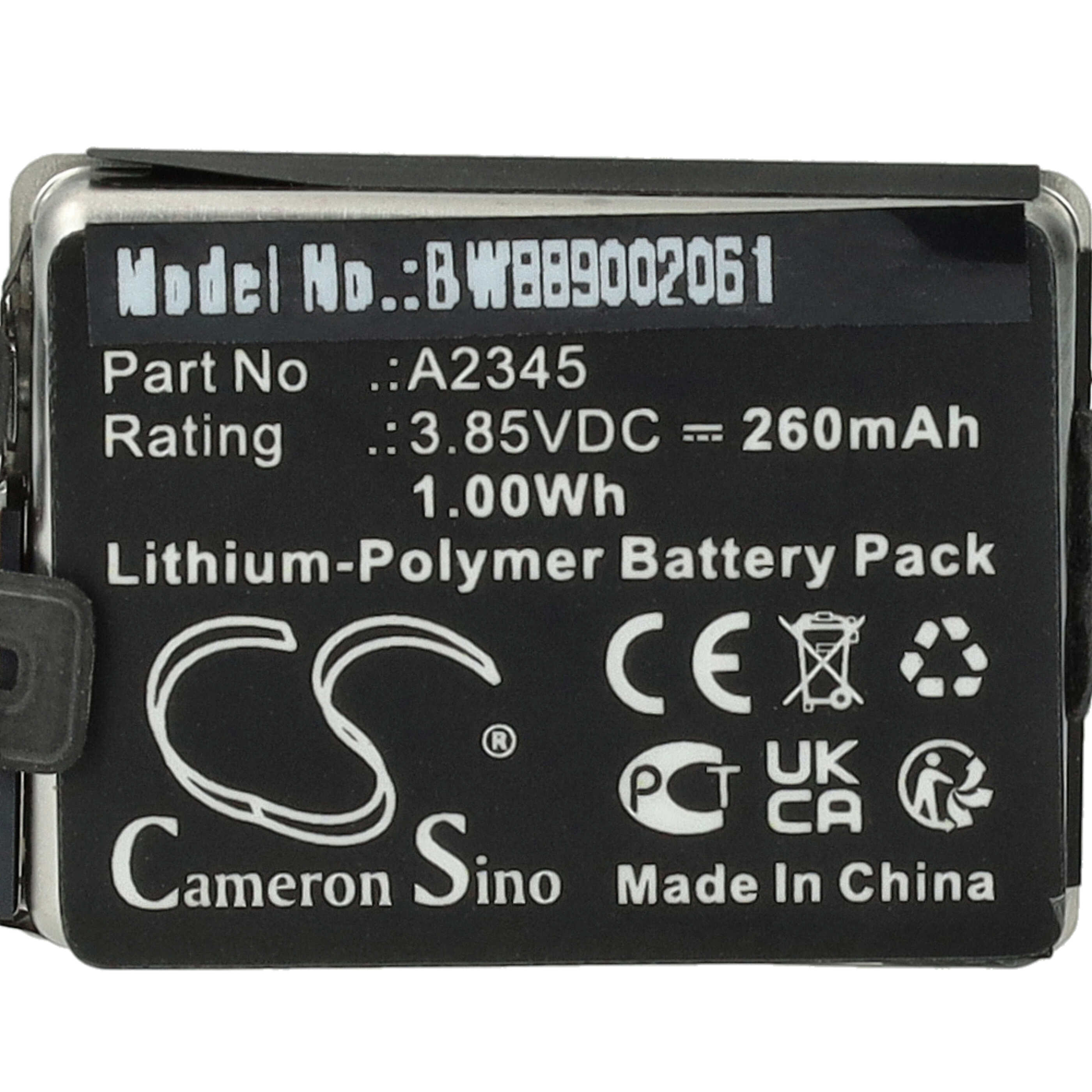 Smartwatch-Akku als Ersatz für Apple A2345 - 260mAh 3,85V Li-Polymer