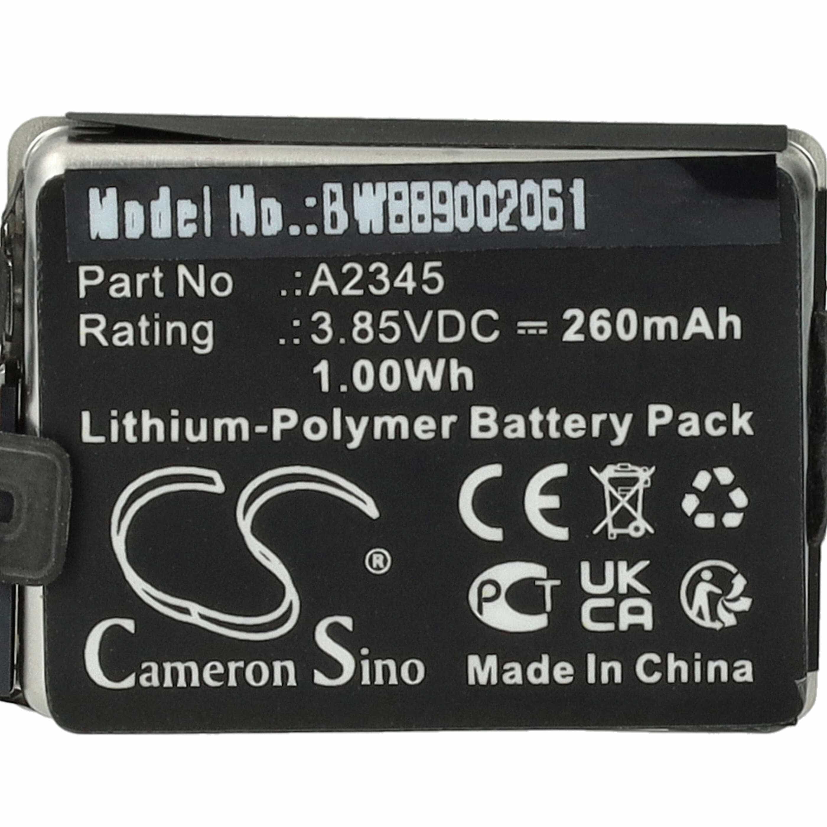 Akku für Apple Watch Series S6 40MM Smartwatch ersetzt A2345 - 260mAh 3,85V Li-Polymer