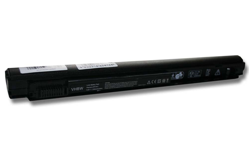 Batterie remplace Dell 451-11258, MT3HJ pour ordinateur portable - 2200mAh 14,8V Li-ion, noir