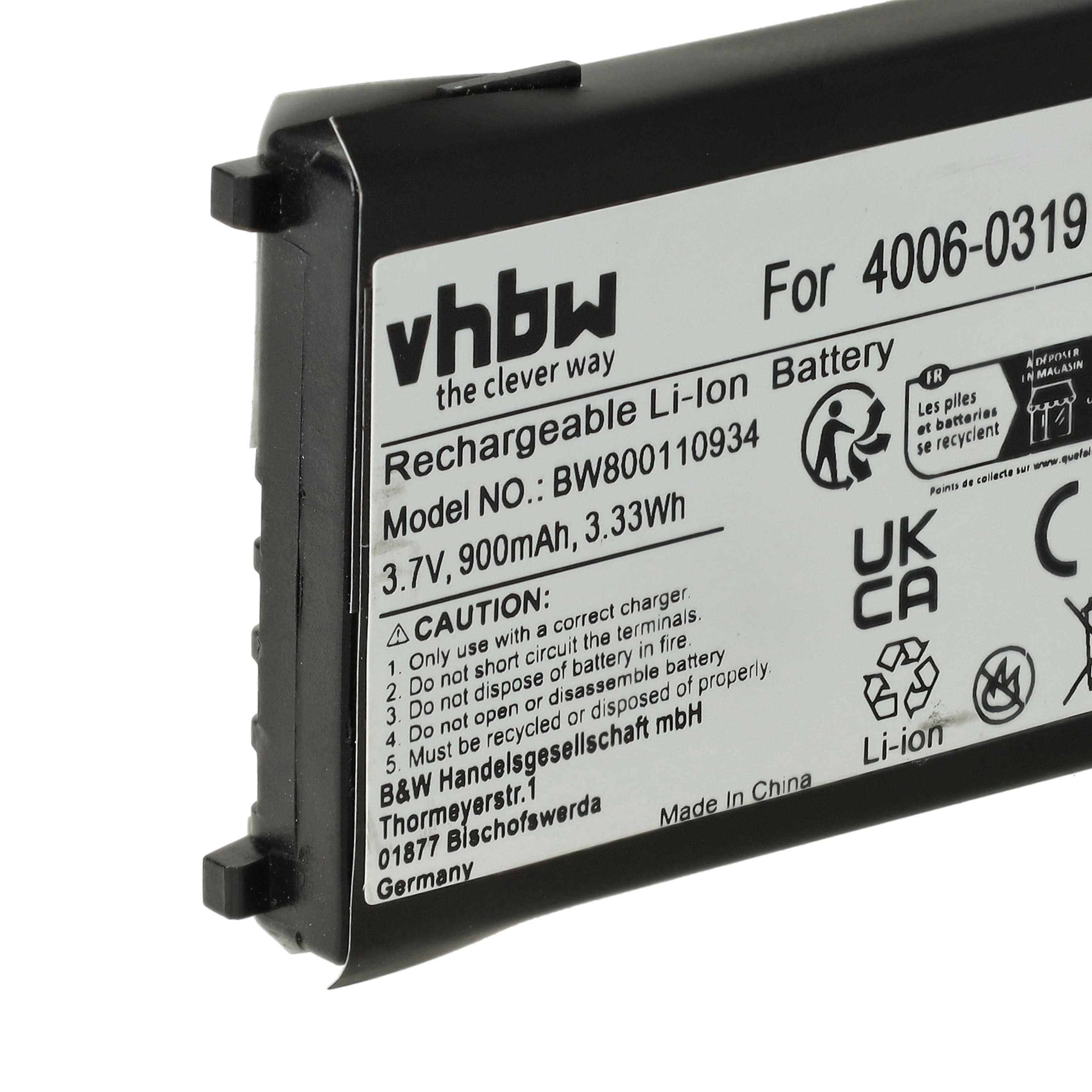 5x Battery replaces Datalogic 95A201004 for Unitech Barcode Scanner POS - 900 mAh 3.7 V