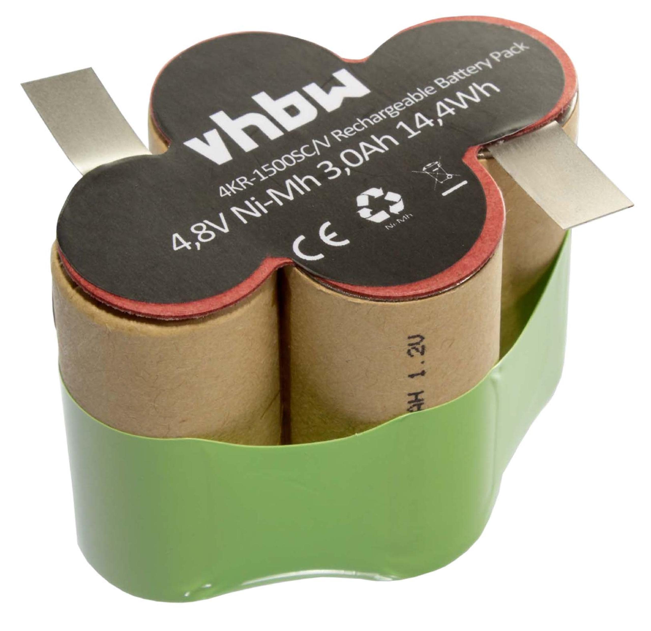 Battery Replacement for Kärcher 4KR-1500SC/V for - 3000mAh, 4.8V, NiMH