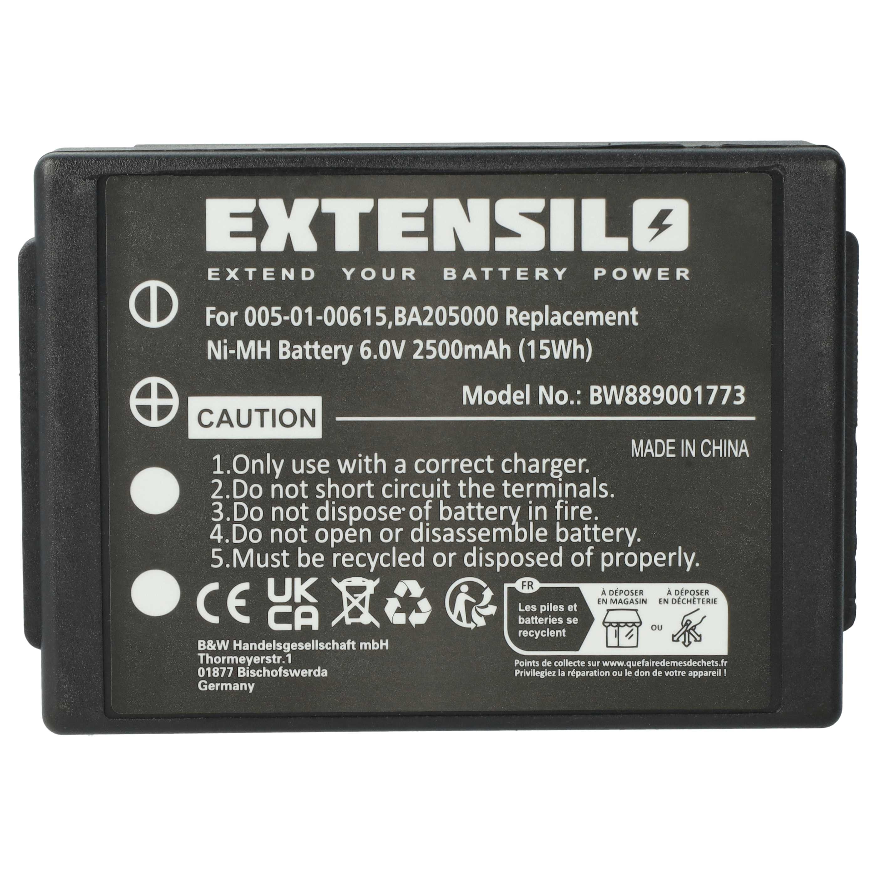 5x Akumulator do zdalnego sterowania zamiennik HBC 005-01-00615, BA205000, BA205030 - 2500mAh 6V NiMH
