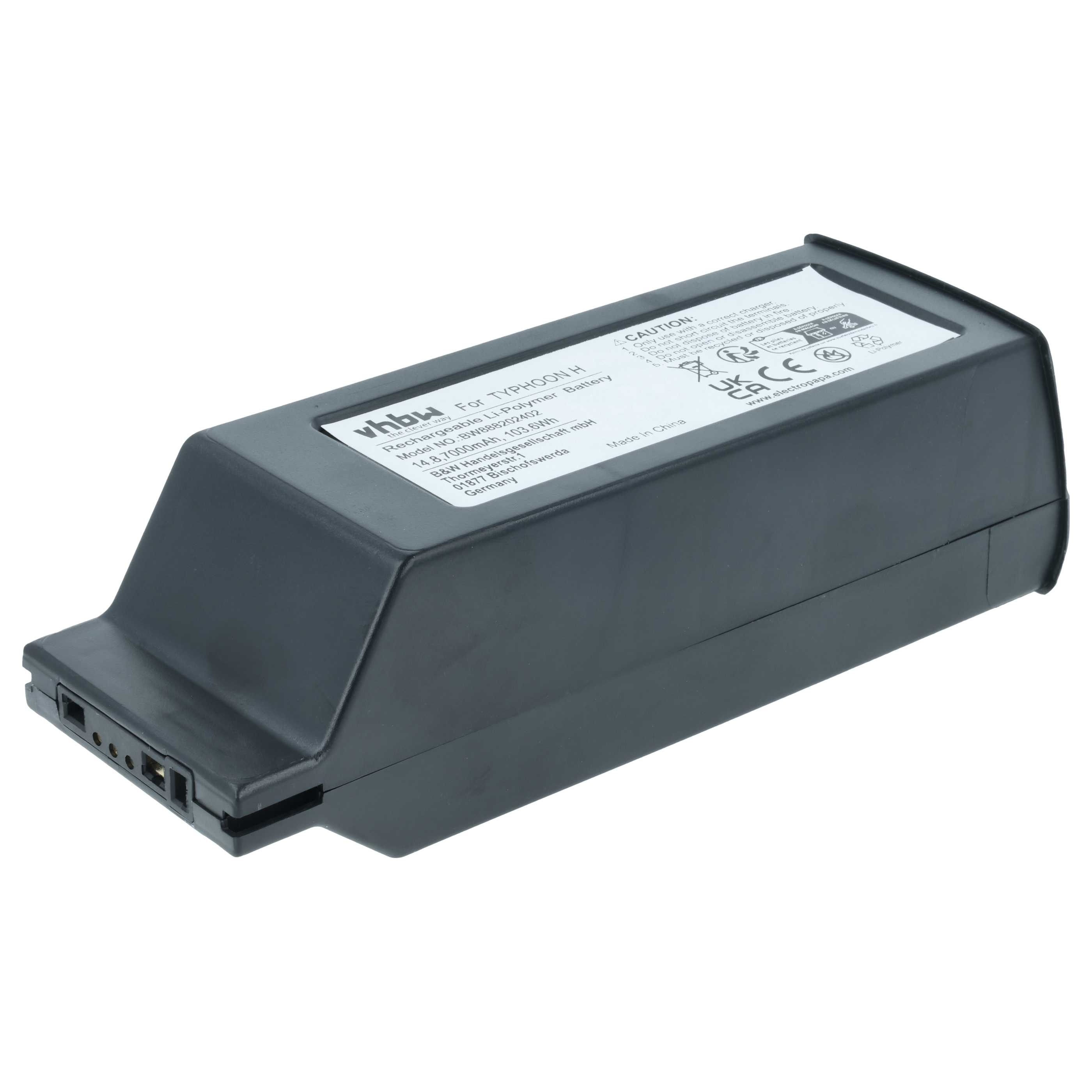 Batterie remplace Yuneec YUNH105, YUNTYH105 pour drone Yuneec- 7000mAh 14,8V Li-polymère