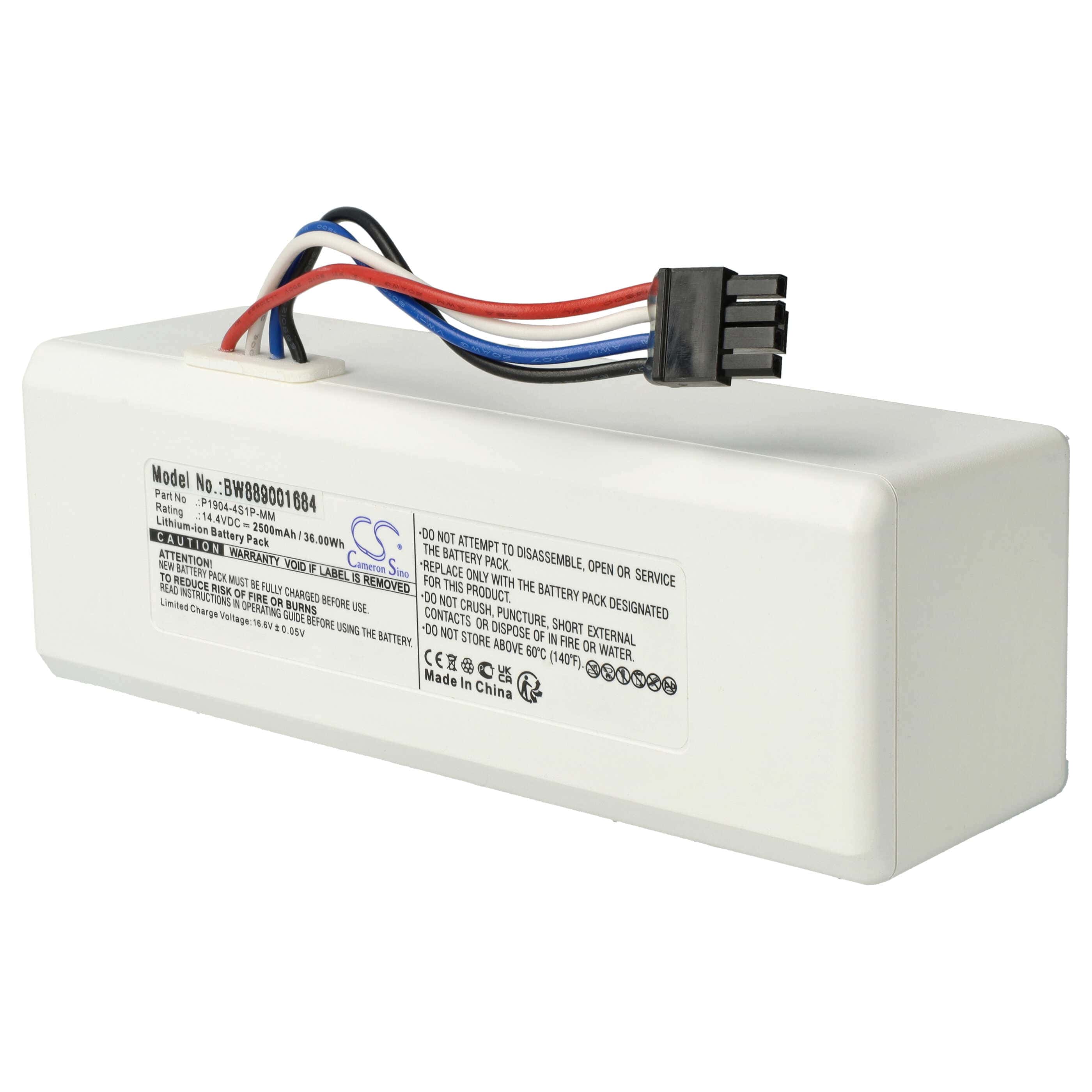 Battery Replacement for Dreame P1904-4S1P-MM for - 2500mAh, 14.4V, Li-Ion