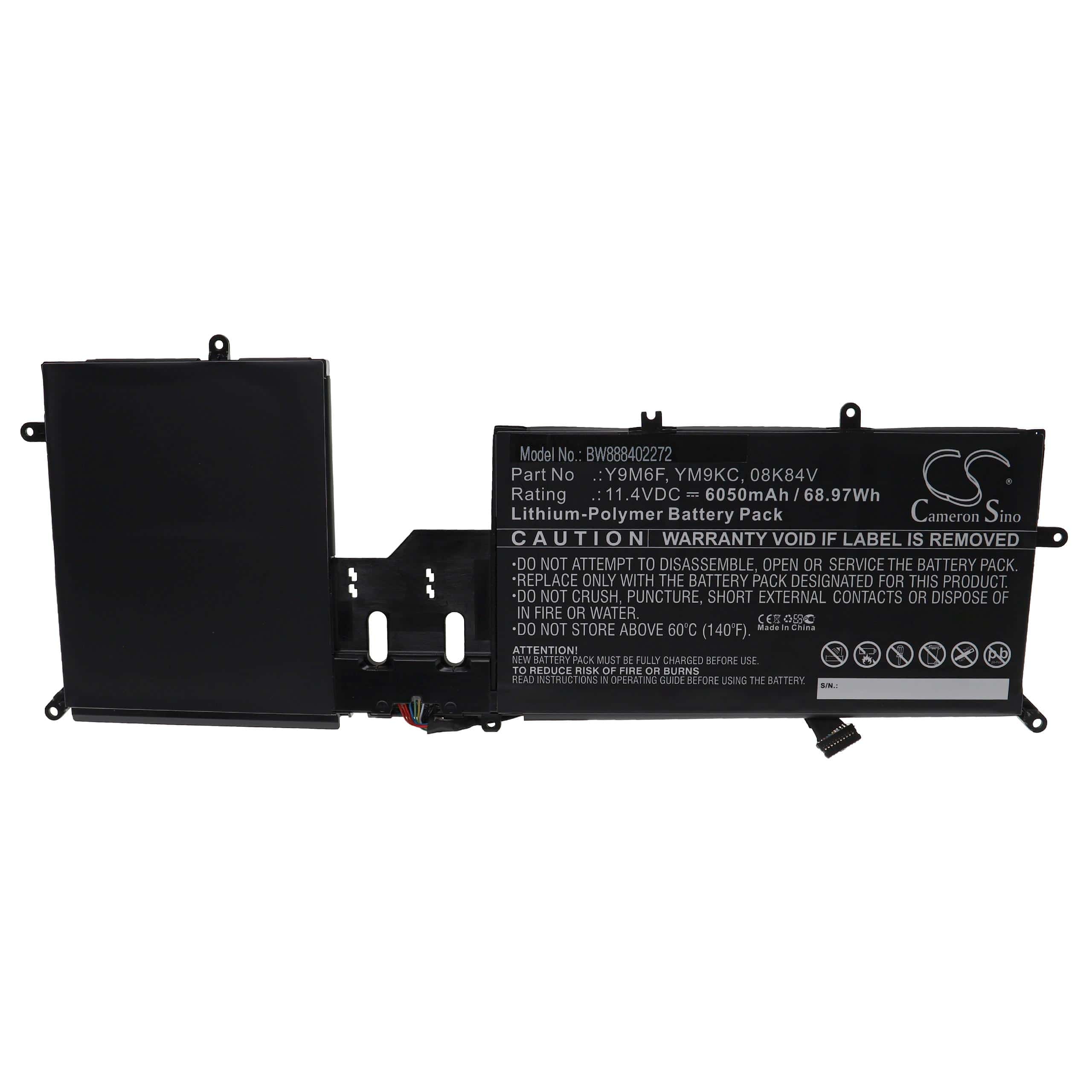Akumulator do laptopa zamiennik Dell YM9KC, Y9M6F, 08K84V - 6050 mAh 11,4 V LiPo