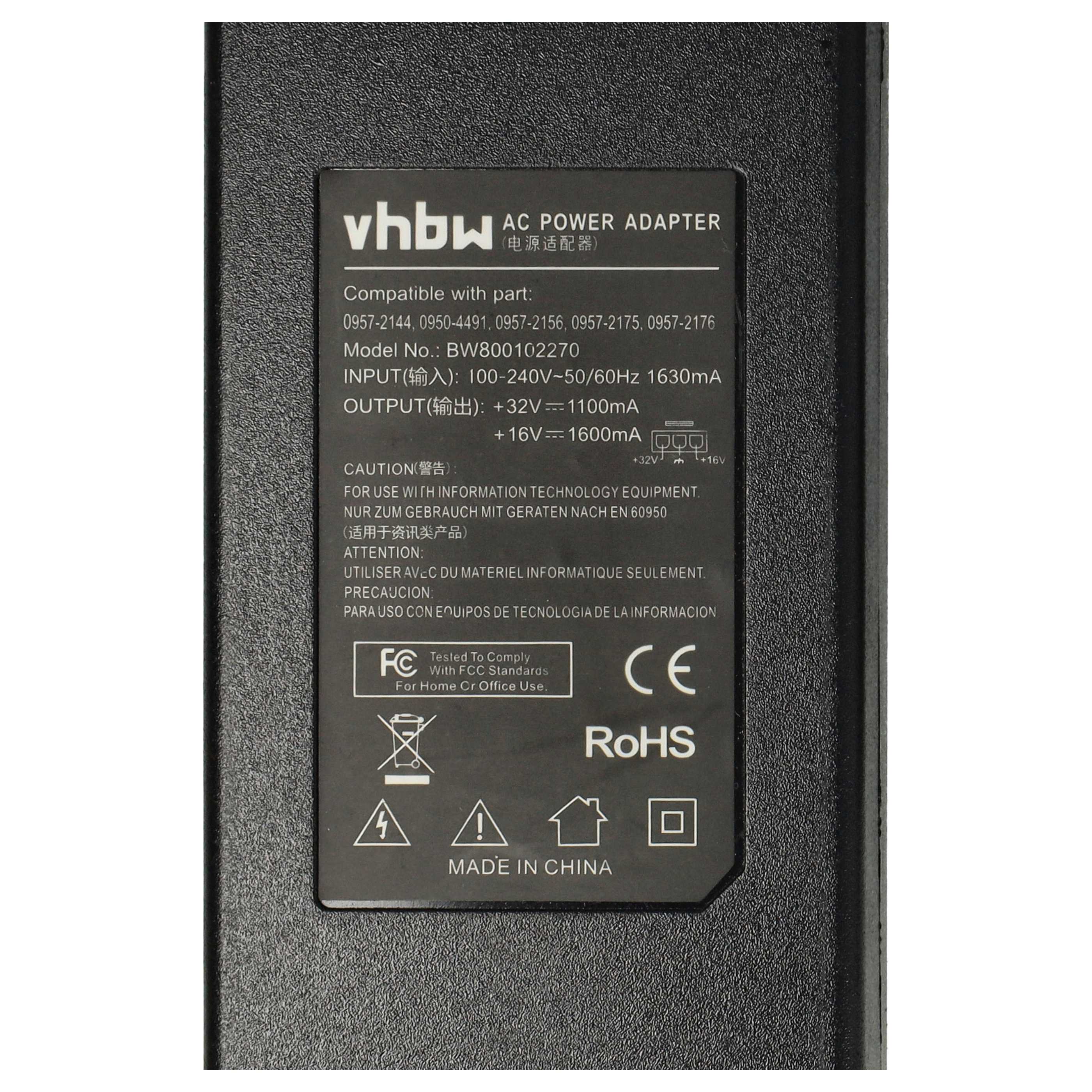 Netzteil als Ersatz für HP 0957-2176, 0957-2175, 0957-2156, 0957-2144, 0950-4491 für HP Drucker - 17 cm