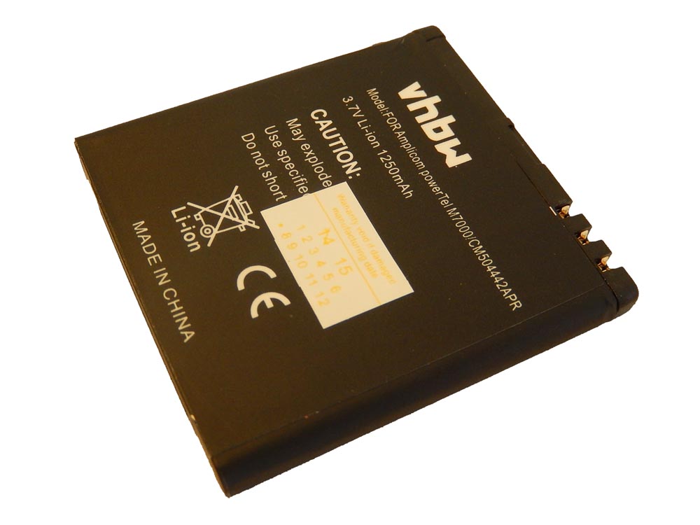 Batteria sostituisce CM504442APR per cellulare Amplicom - 1250mAh 3,7V Li-Ion