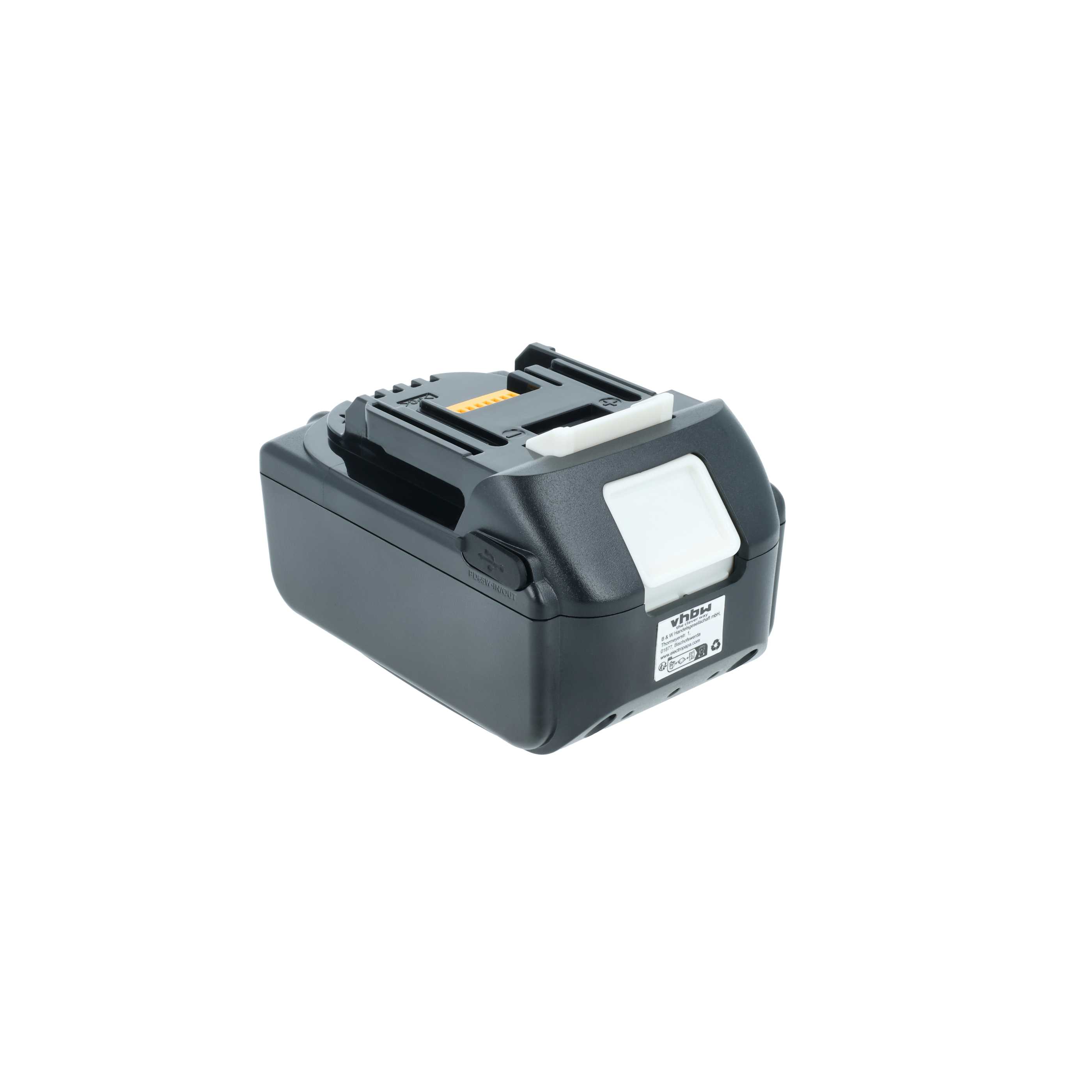 Battery replaces Makita BL1860B Electric Power Tool - 6000 mAh, 18 V, Li-Ion