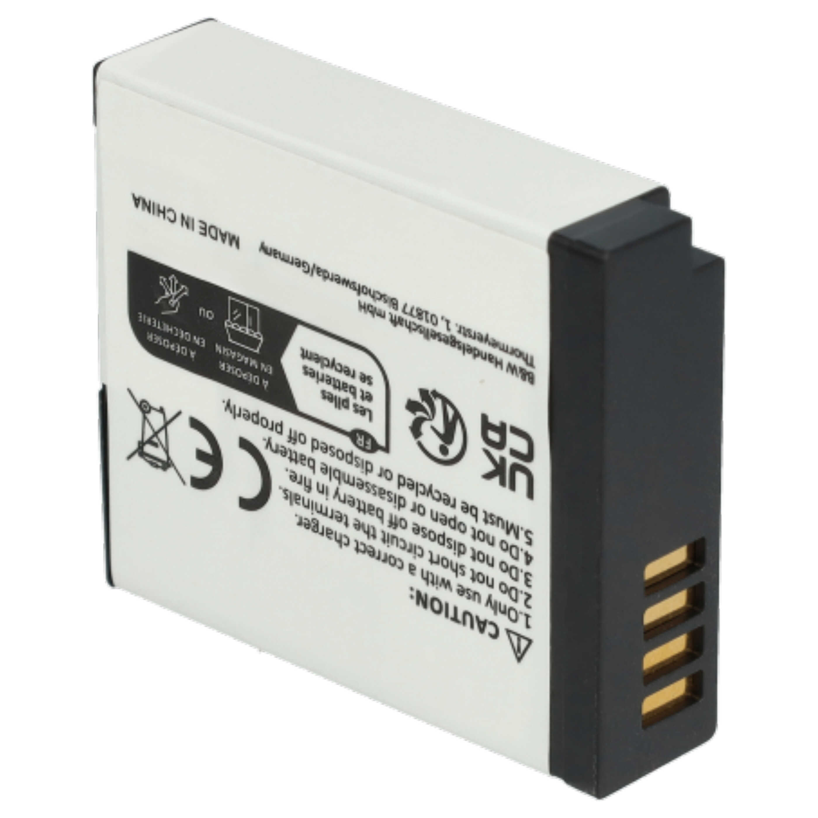 Battery (2 Units) Replacement for Panasonic DMW-BLH7E, DMW-BLH7 - 600mAh, 7.2V, Li-Ion with Info Chip