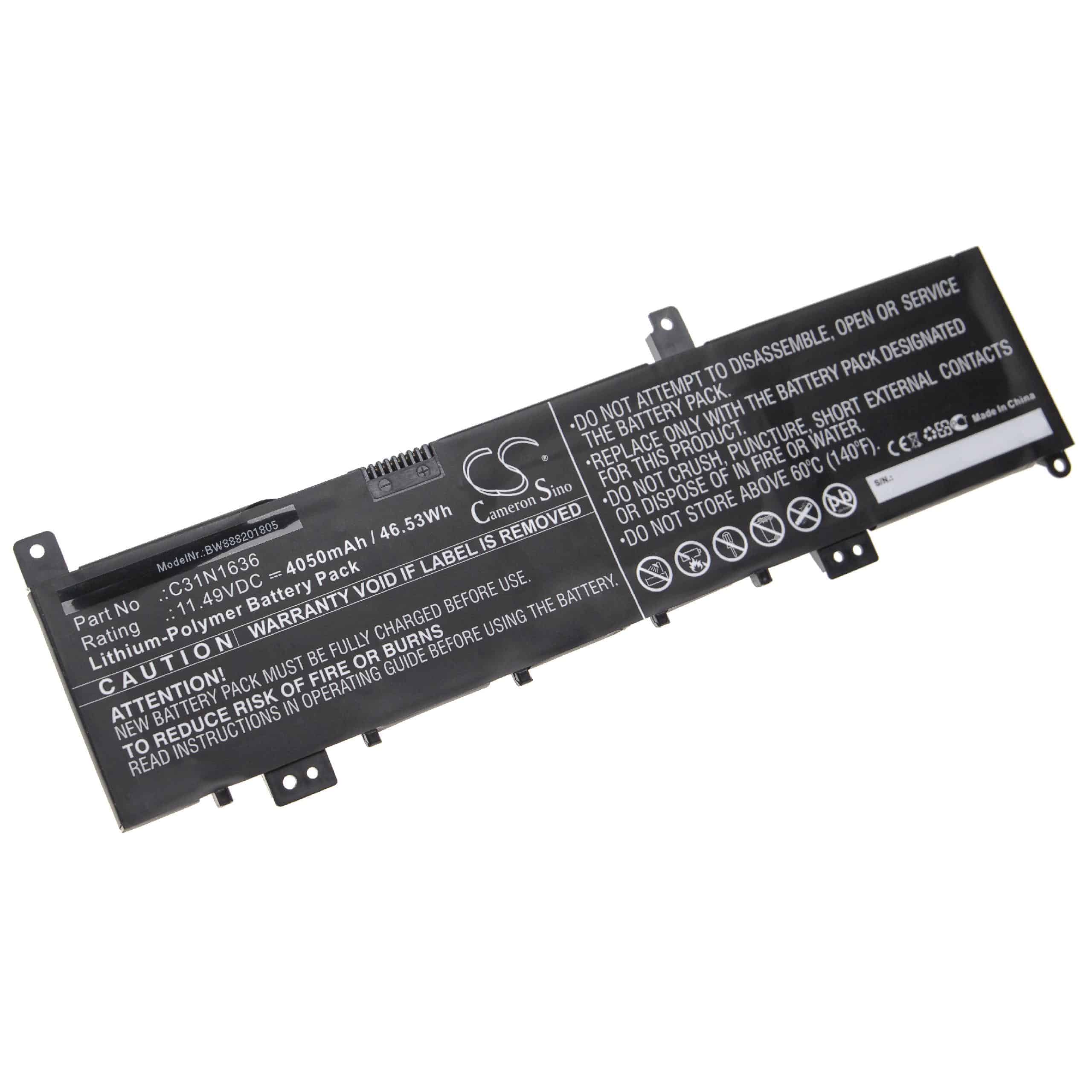 Batería reemplaza Asus 0B200-02580100, 0B200-02580000 para notebook Asus - 4050 mAh 11,49 V Li-poli