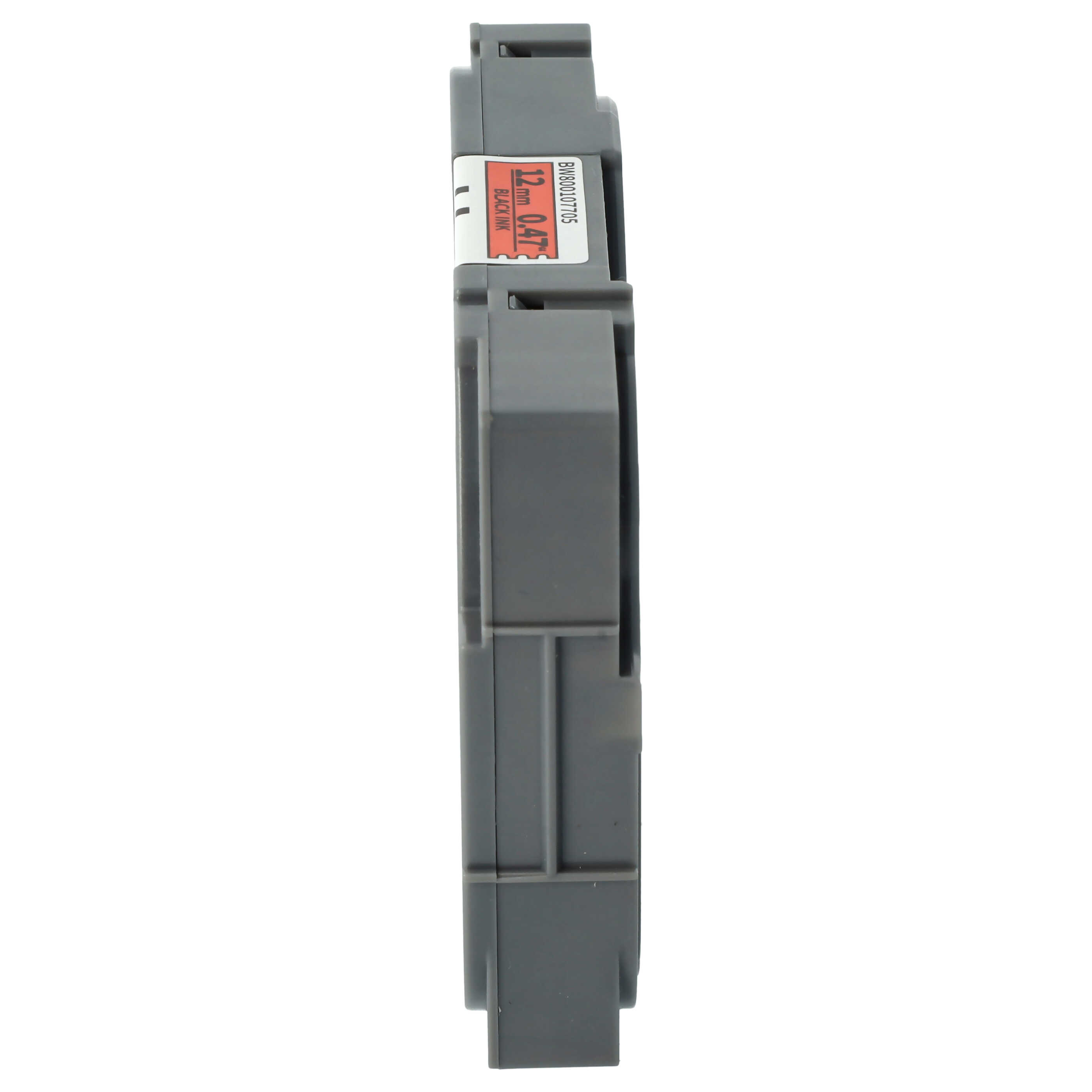 Label Tape as Replacement for Brother TZ-431, TZE-431 - 12 mm Black to Red