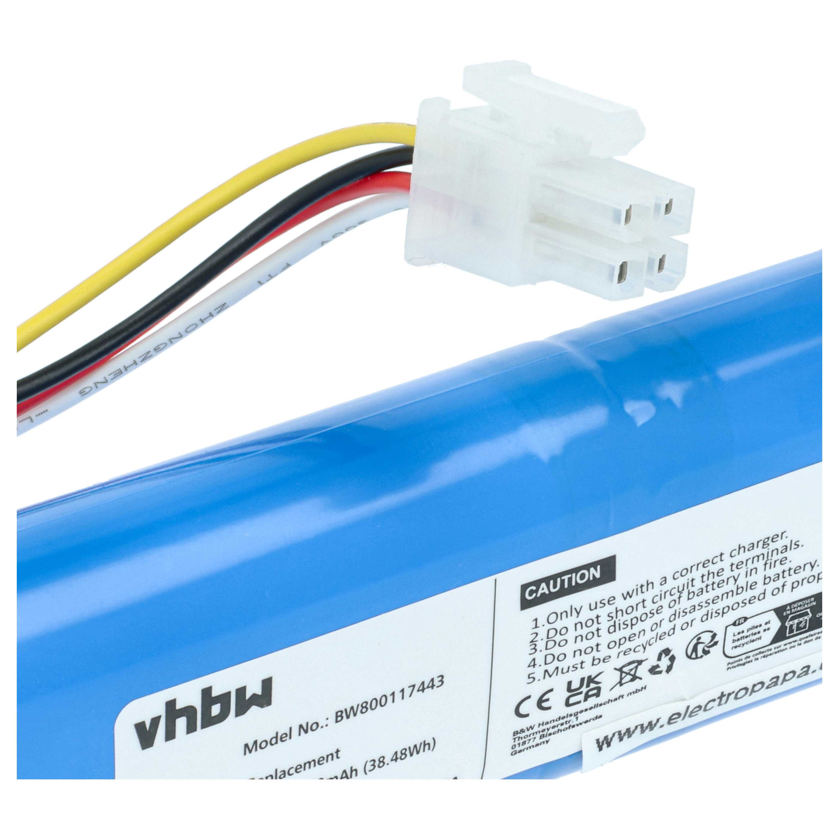 Battery replaces Philips 4ICR19/65, CP0111/01 for Philips 2600mAh, 14.8V, Li-Ion