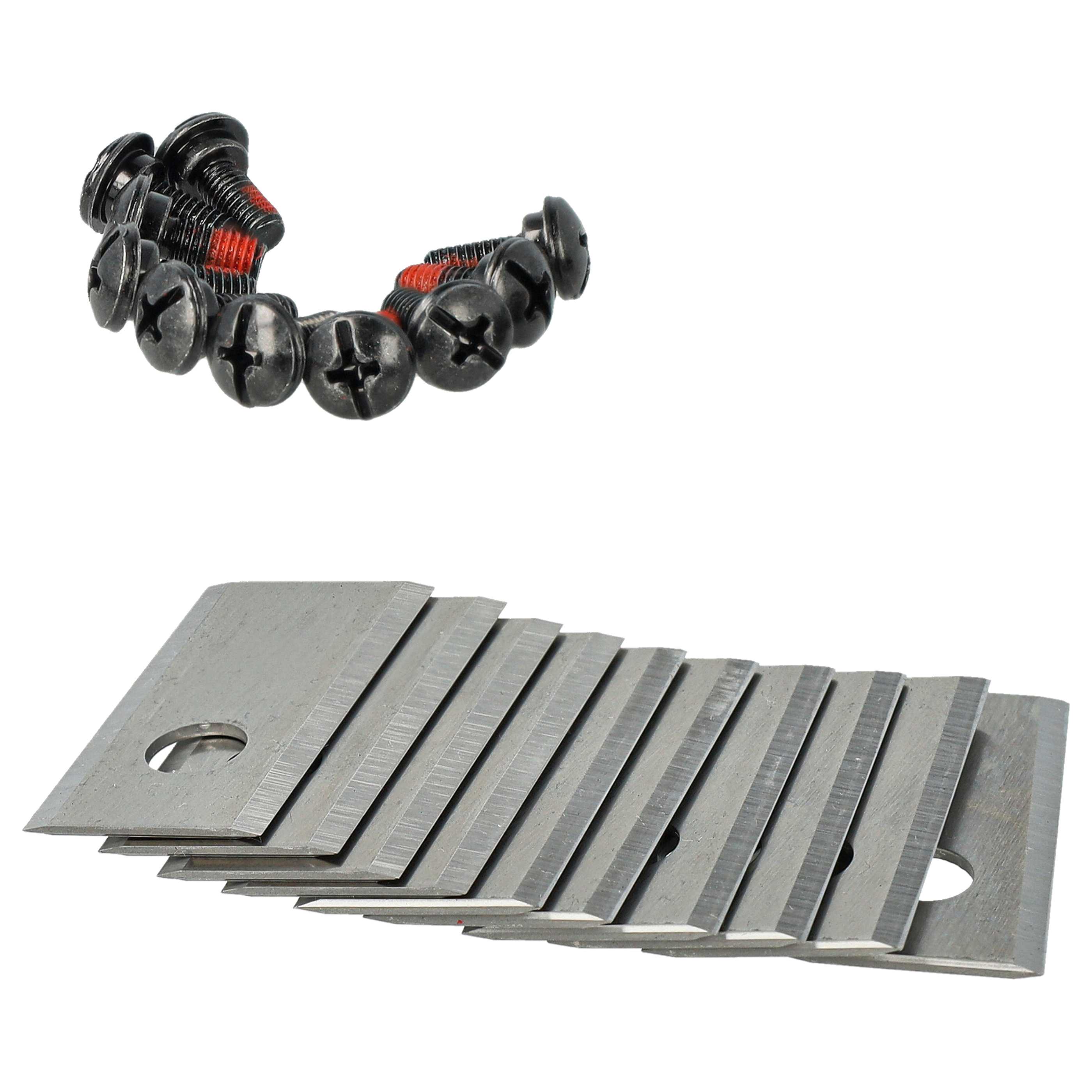 30x Exchange Blade replaces Kress KA0002, KA0001, 6924328318552 Cordless Lawnmower etc.stainless steel, Silver