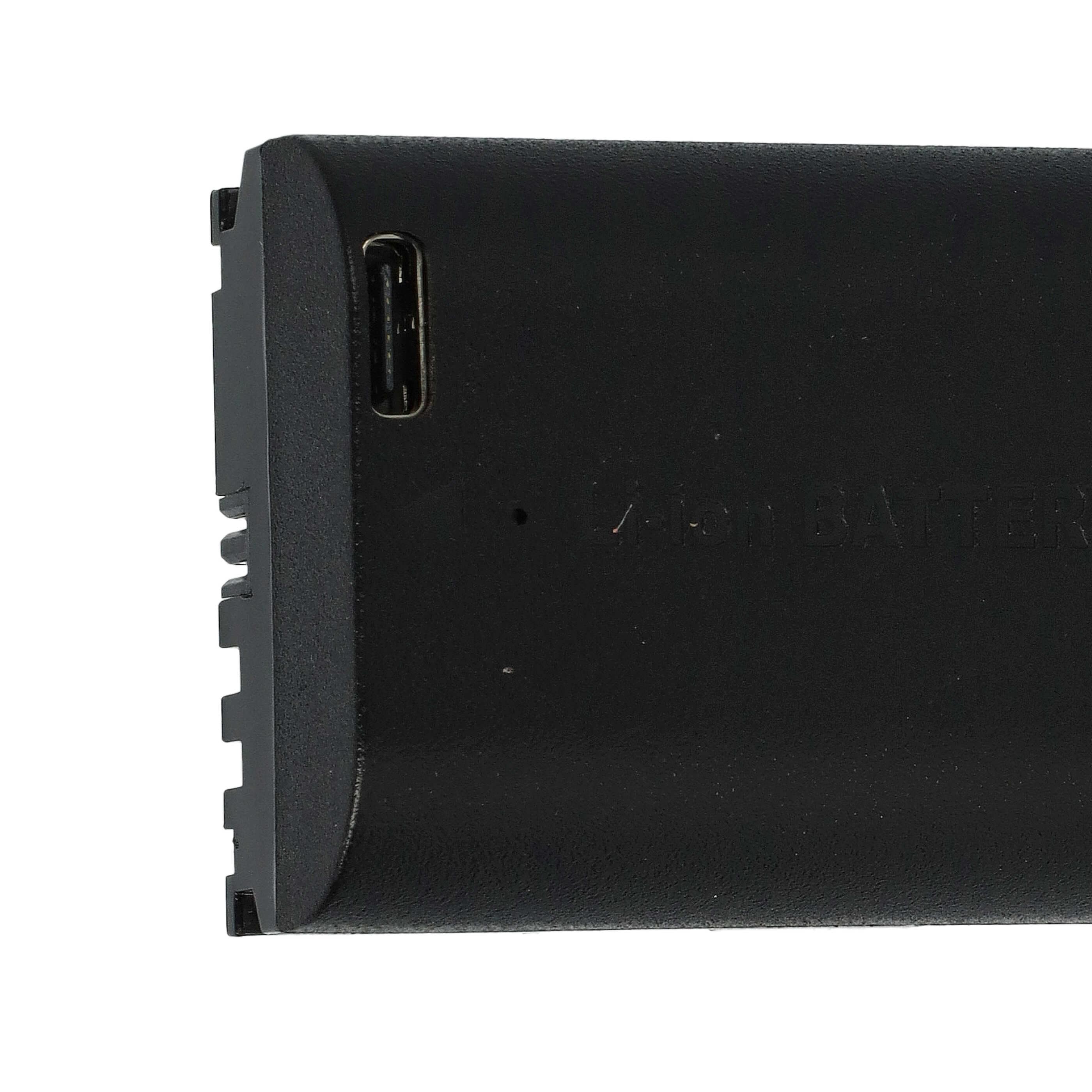 3x Battery replaces Canon LP-E6 - 1600mAh, 7.4V, Li-Ion, with USB C Socket