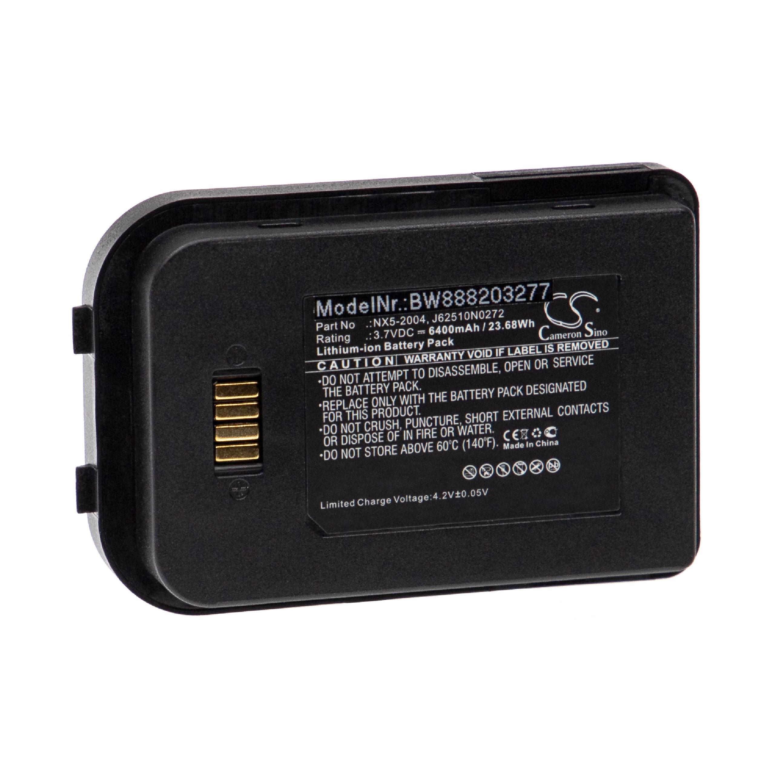 Barcodescanner-Akku als Ersatz für Bluebird Handheld Nautiz J62510N0272, 6251-0A - 6400mAh 3,7V Li-Ion