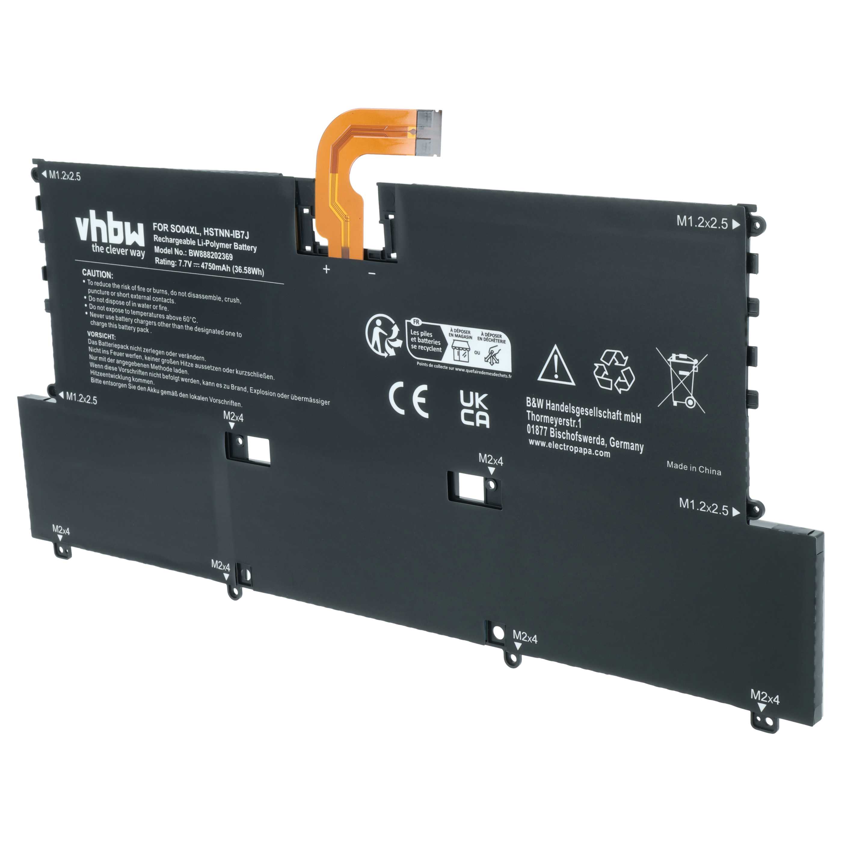 Akumulator do laptopa zamiennik HP 843534-121, 843534-1C1, 844199-855, HSTNN-IB7J - 4750 mAh 7,7 V LiPo