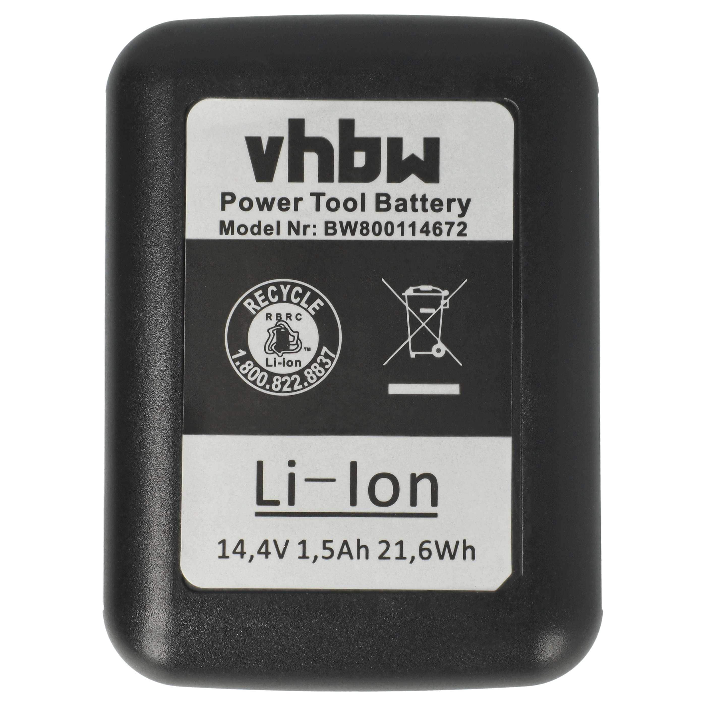 3x Battery suitable for Gesipa Accubird, Firebird, Powerbird - 1500 mAh, 14.4 V, Li-Ion