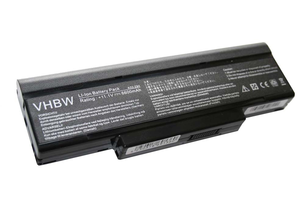 Batterie remplace Acer LC.BTP01.003 pour ordinateur portable - 6600mAh 11,1V Li-ion, noir