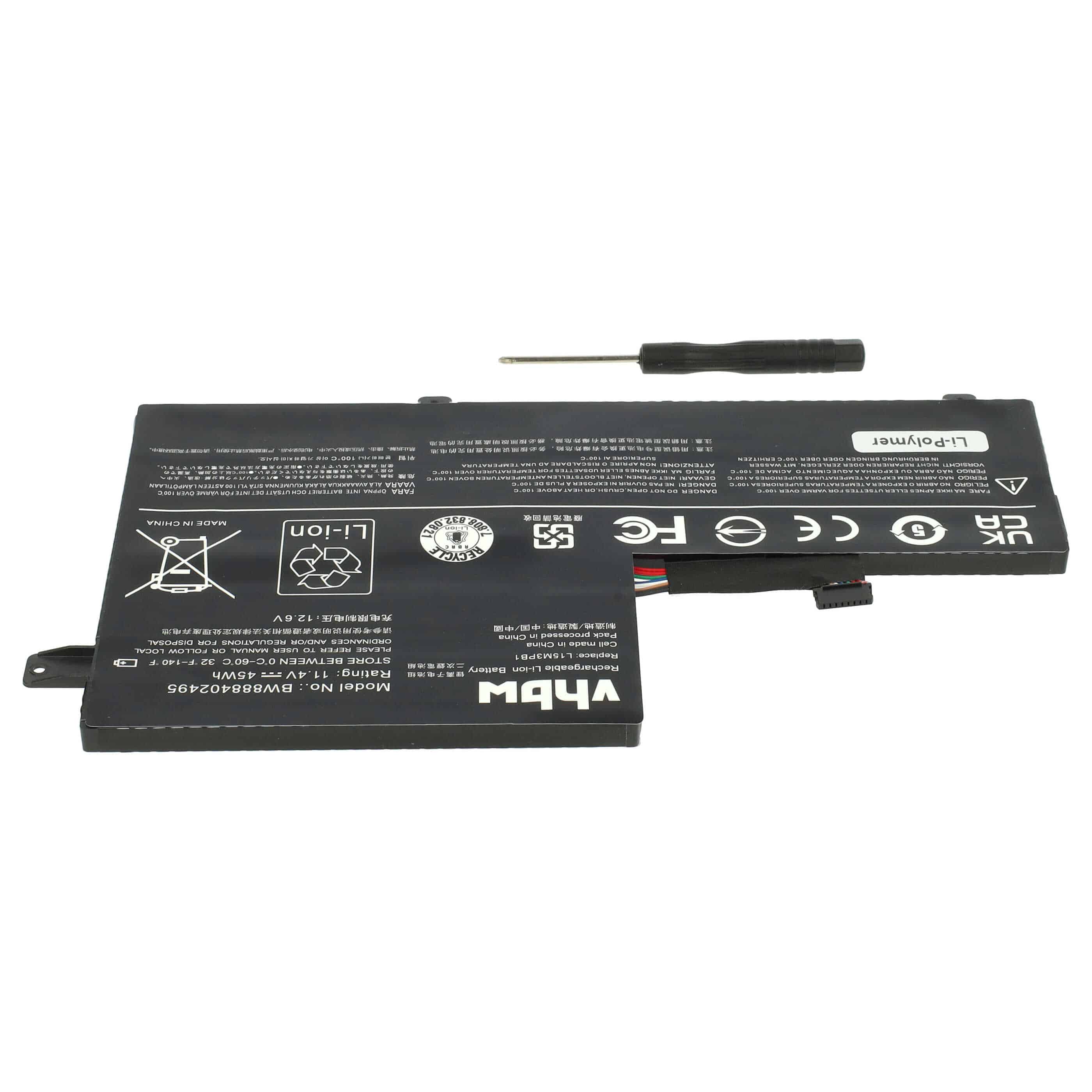 Batería reemplaza Lenovo 5B10K88049, 5B10K88048, 5B10K88047 para notebook Lenovo - 3900 mAh 11,4 V Li-poli