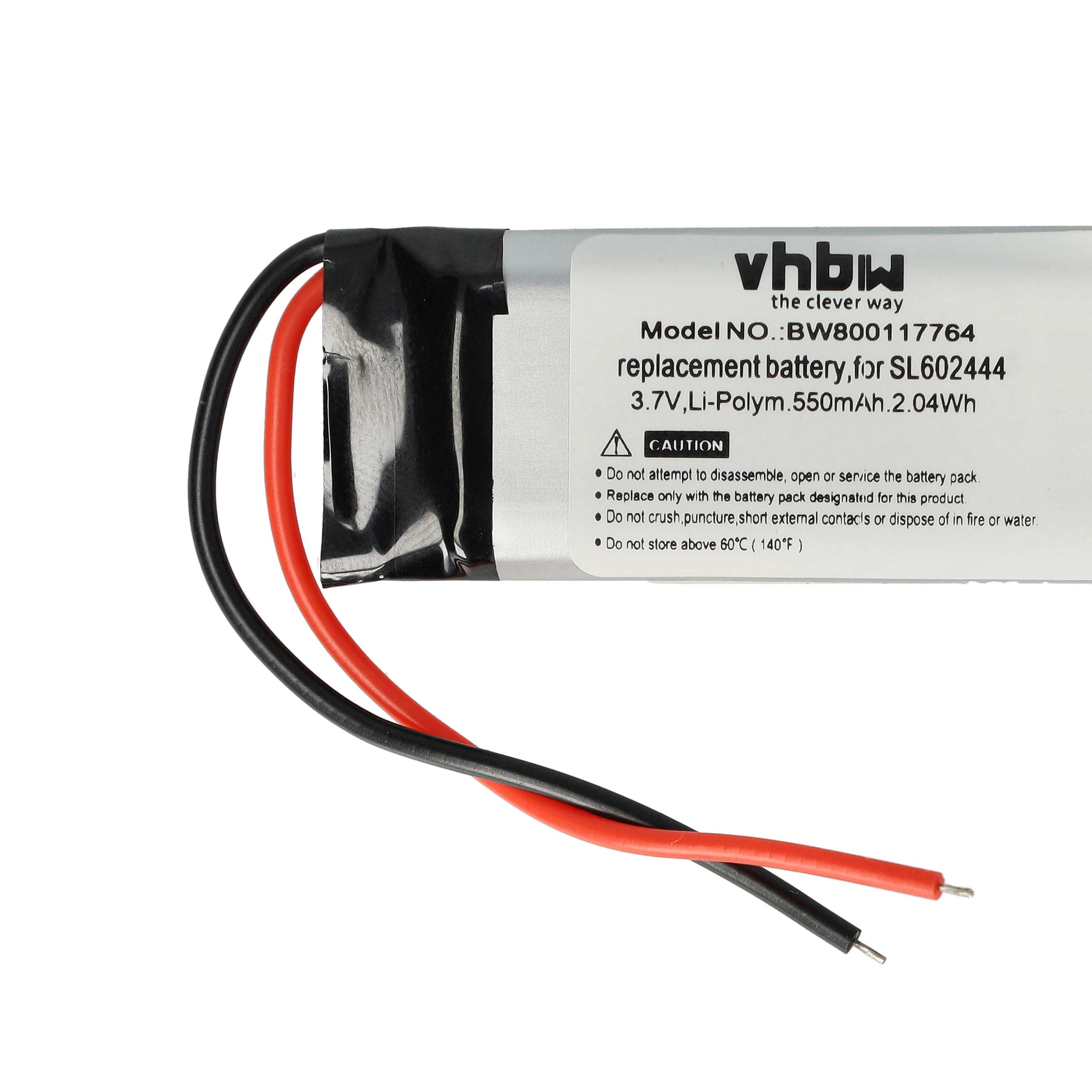 Munddusche-Akku als Ersatz für Philips SL602444 - 550mAh 3,7V Li-Polymer