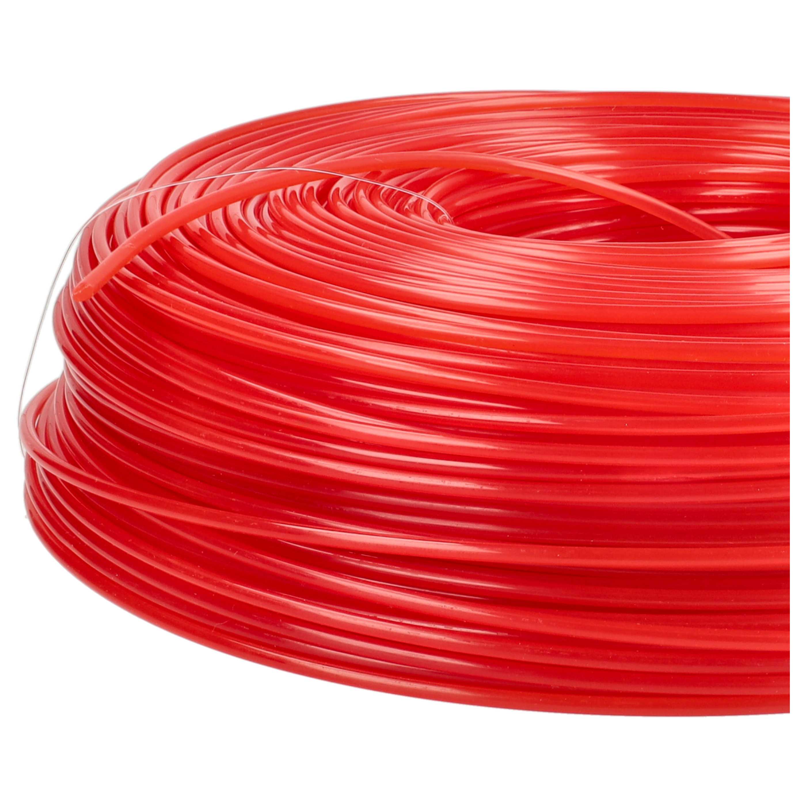 2x Line suitable for Bosch Makita Lawn Mower, Grass Trimmer - Trimmer Line Red, 2 mm x 100 m, Round