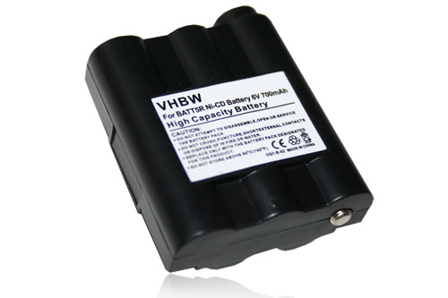 Batterie remplace Alan / Midland BATT5R, PB-ATL/G7 pour radio talkie-walkie - 700mAh 6V NiMH