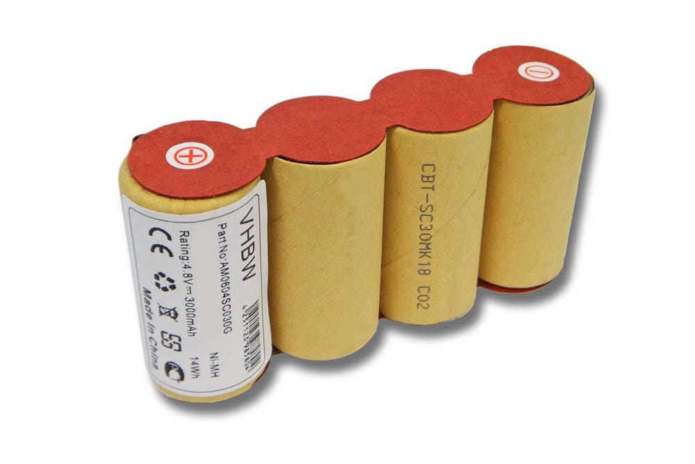 Batterie remplace Kärcher BF9900, ABS-K55 pour balai électrique - 3000mAh 4,8V NiMH