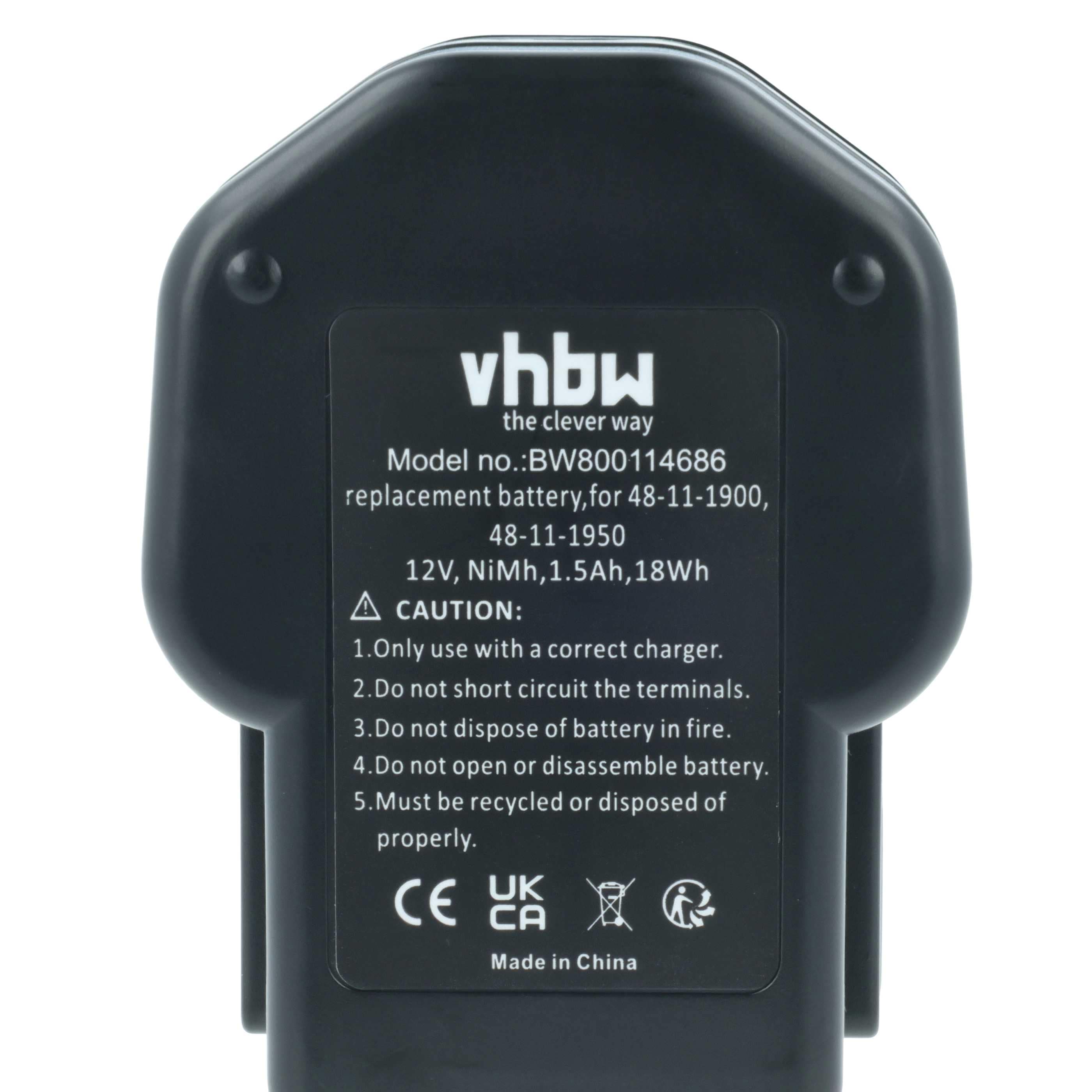 Batterie (3 pcs.) remplace AEG 48-11-1960, 48-11-1950, 48-11-1900 outil électrique Fromm - 1,5Ah 12V NiMH
