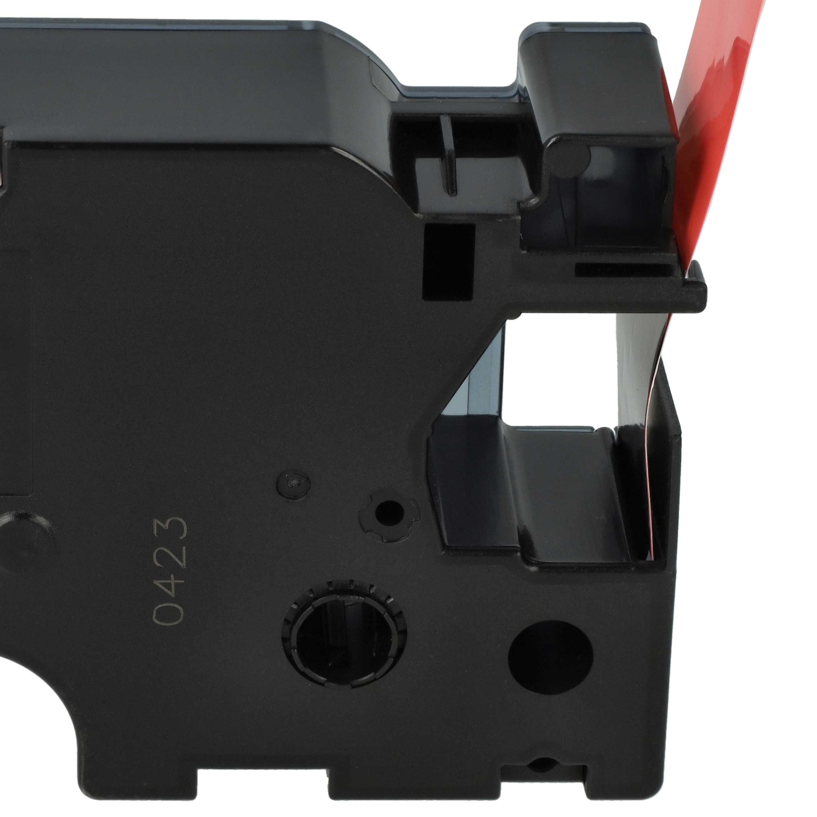 Label Tape replaces Dymo D1, 53717 - 24 mm Black to Red