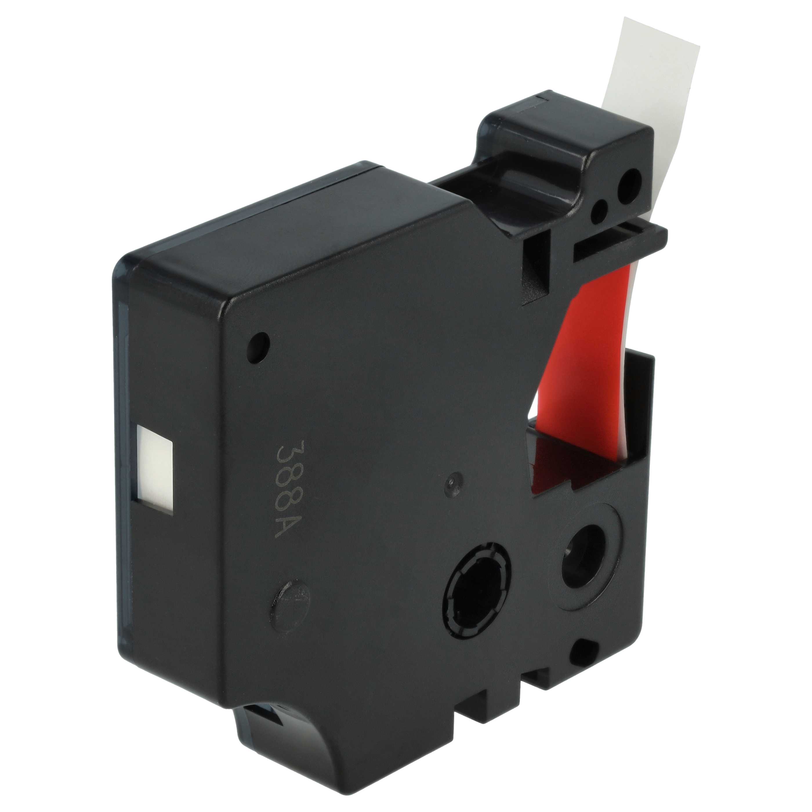 Label Tape replaces Dymo D1, 45012 - 12 mm Red to Transparent