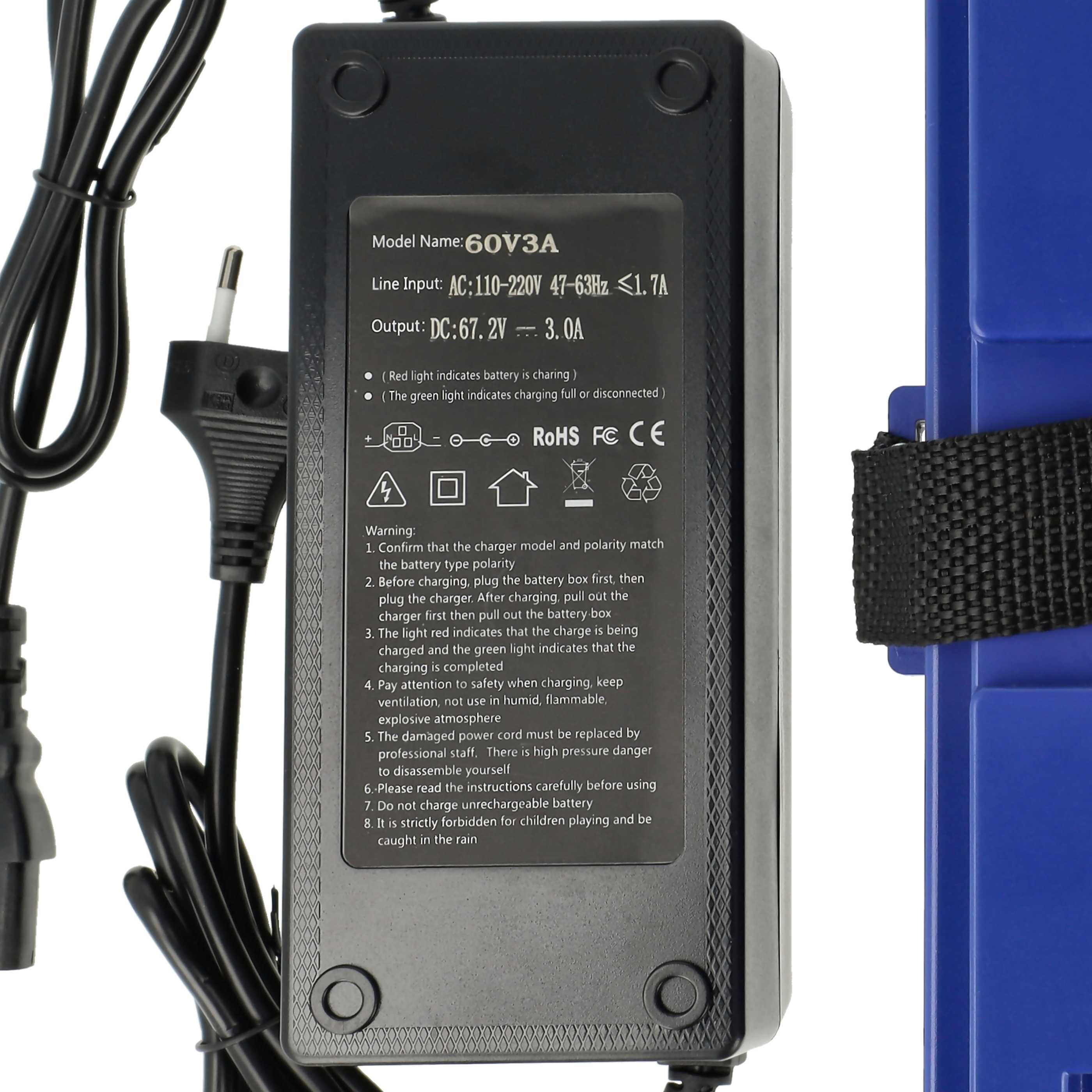 vhbw Batería para silla de ruedas eléctrica (20 Ah, 60 V, Li-Ion, incl. cargador)