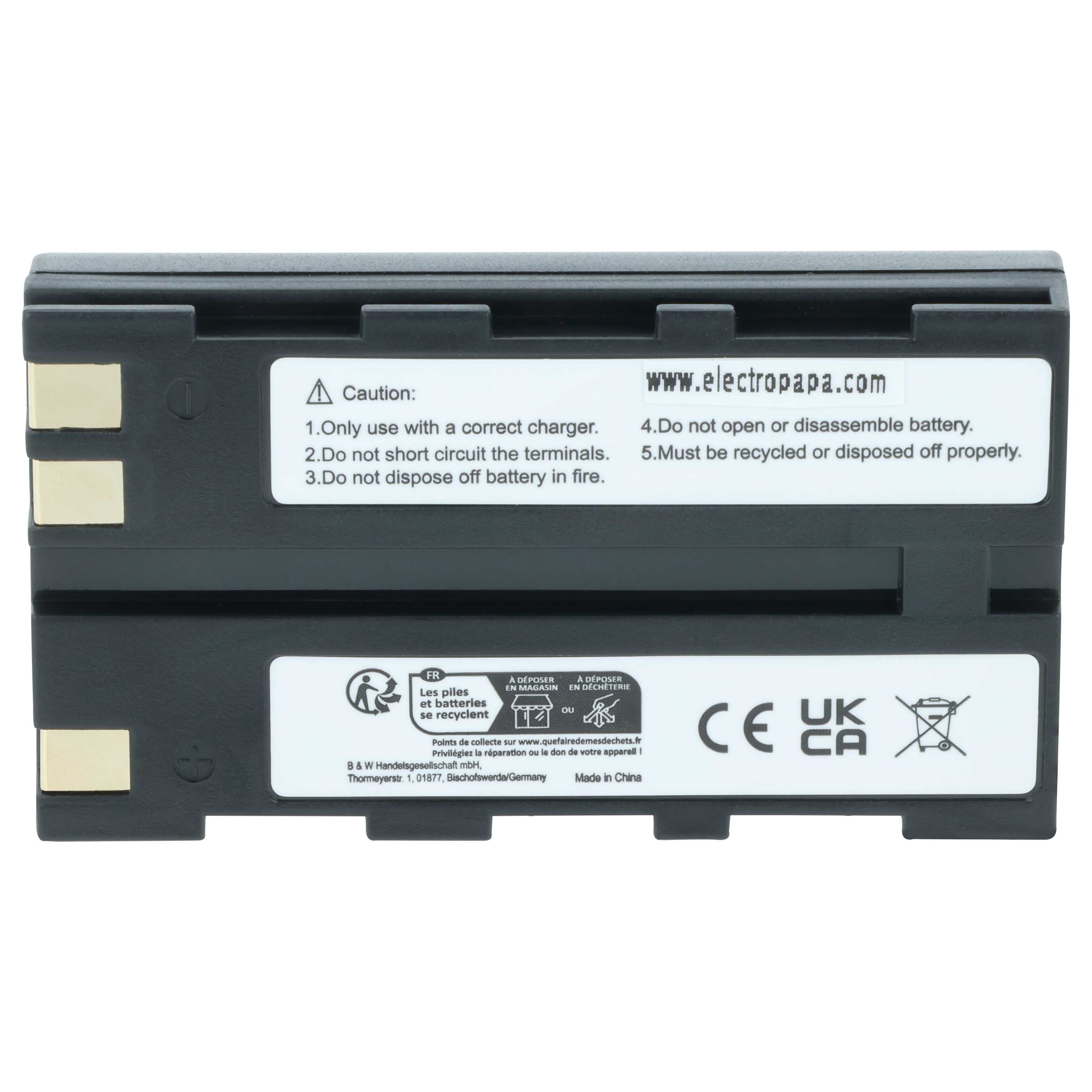 Messtechnik-Akku als Ersatz für Geomax ZBA200, ZBA400 für Leica - 2200mAh 7,4V Li-Ion