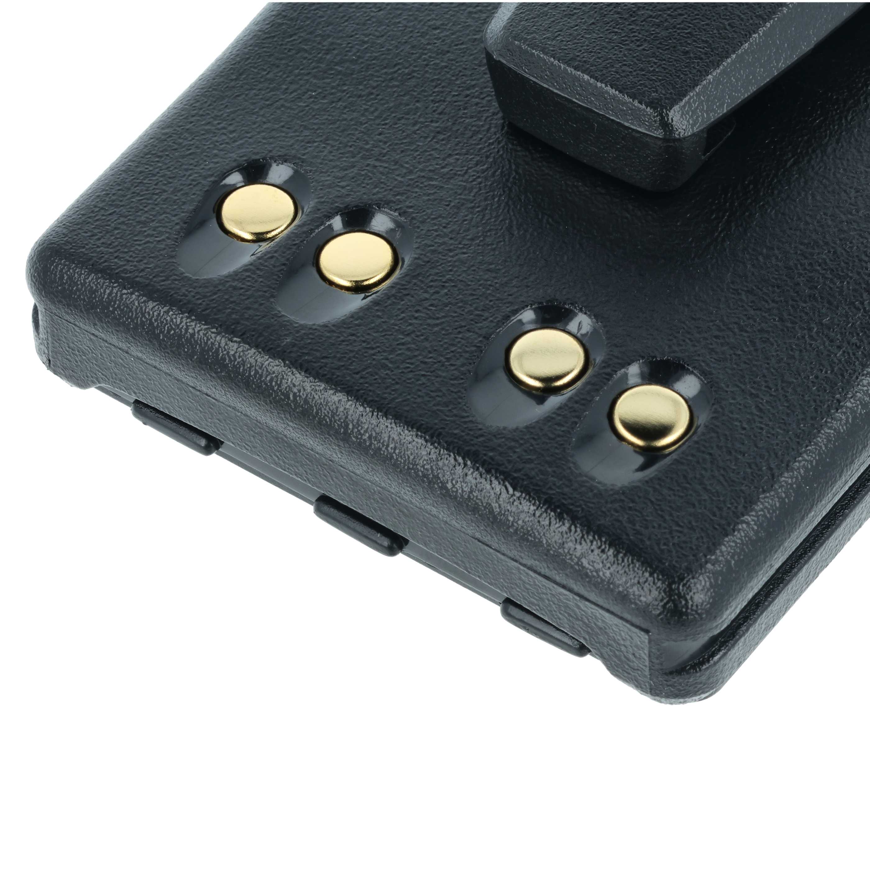 Radio 2x Battery replaces Huntec PB200, LB-62L, PB-72L, LB-38L, PB400 - 1200 mAh 7.4 V Li-Ion + Belt Clip