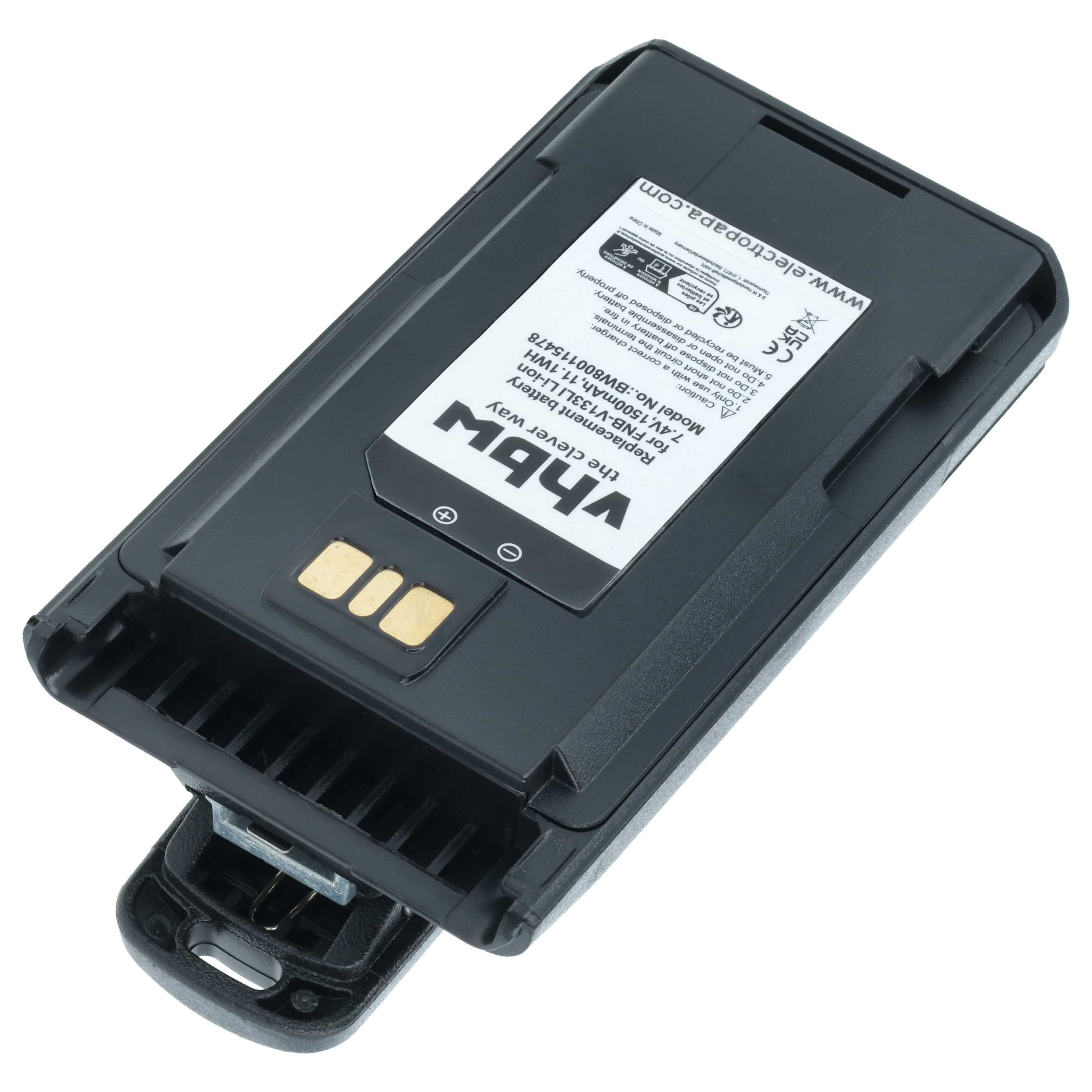 Radio Battery replaces Motorola AAJ67X001 - 1500 mAh 7.4 V Li-Ion