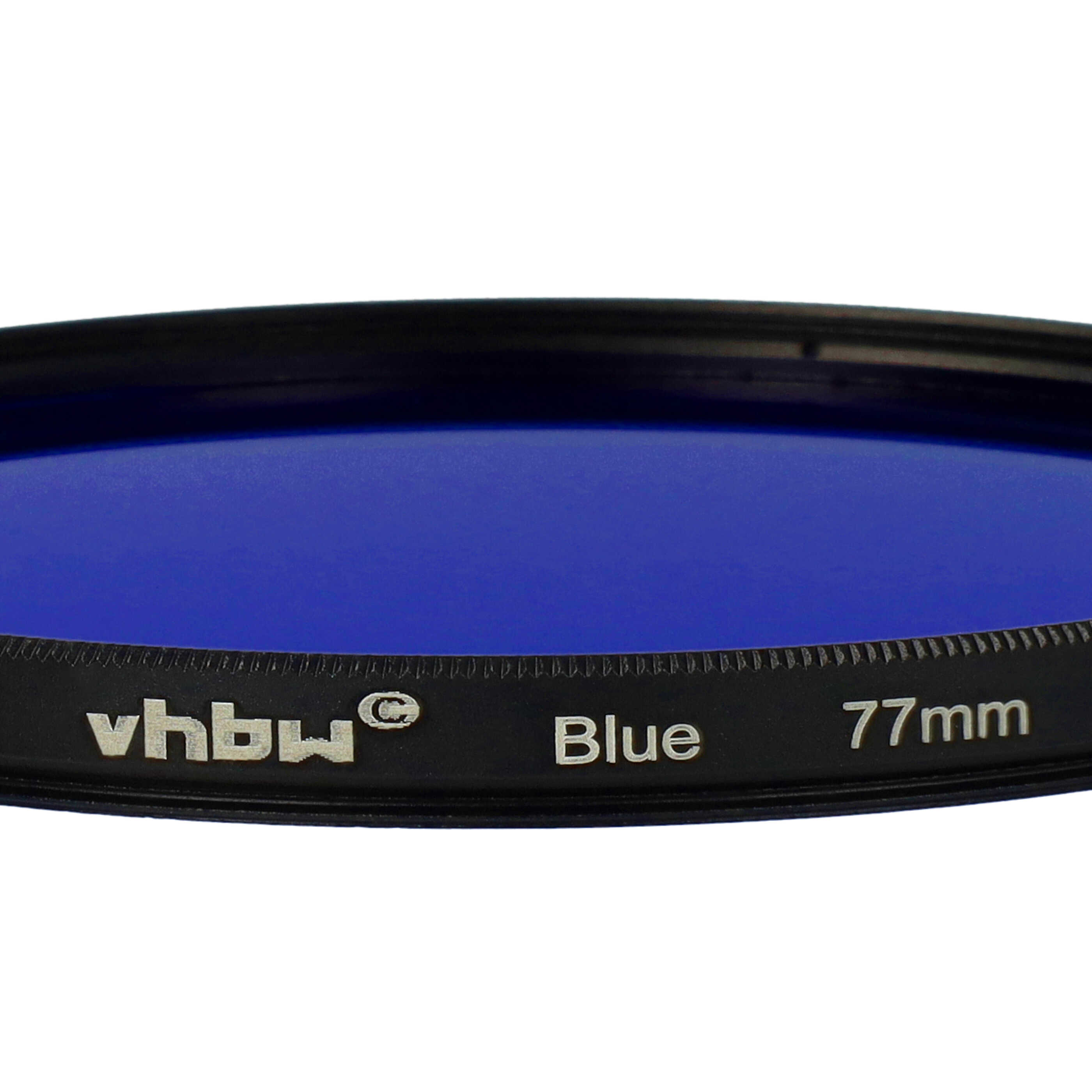 Farbfilter blau passend für Kamera Objektive mit 77 mm Filtergewinde - Blaufilter