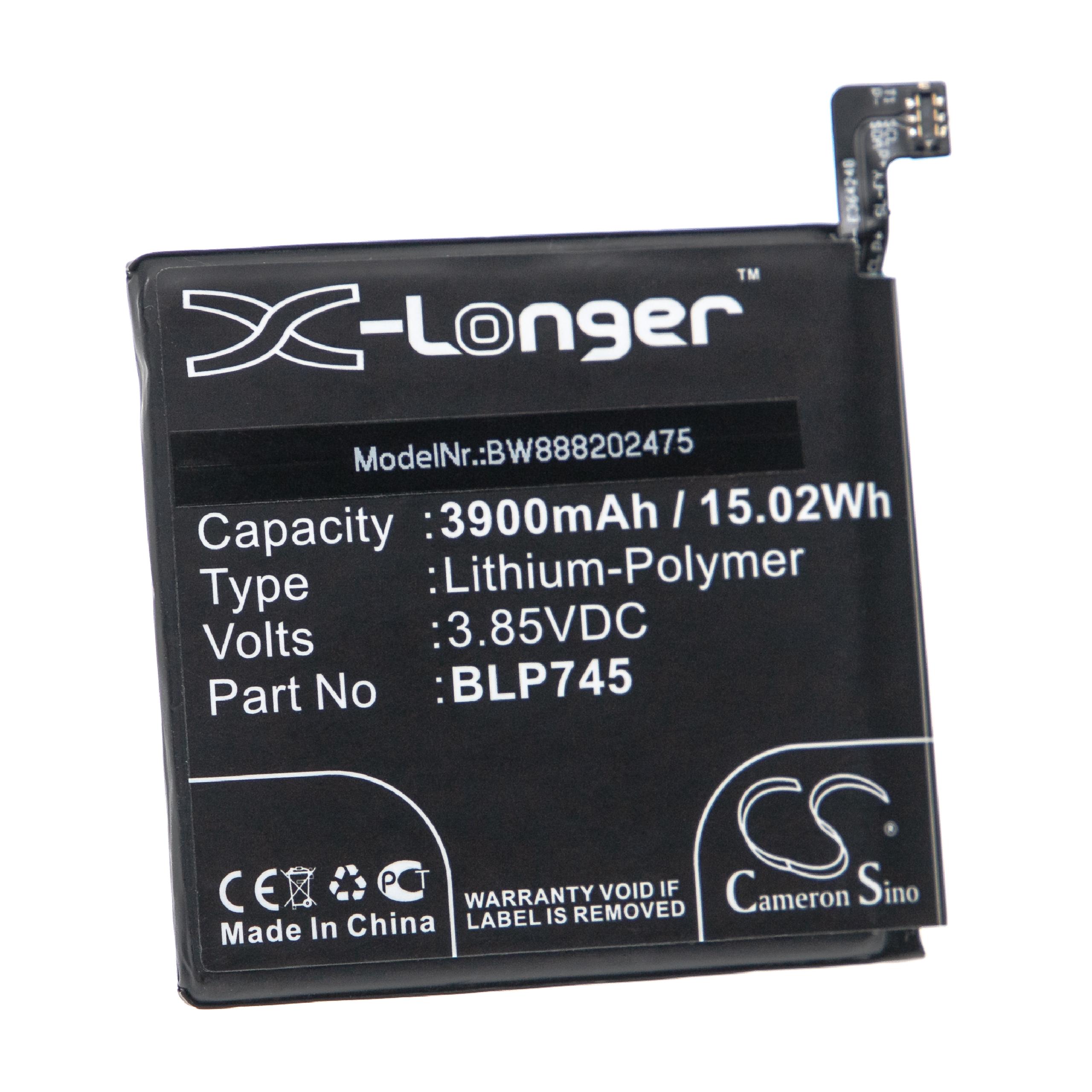 Mobile Phone Battery Replacement for OnePlus BLP745 - 3900mAh 3.85V Li-polymer
