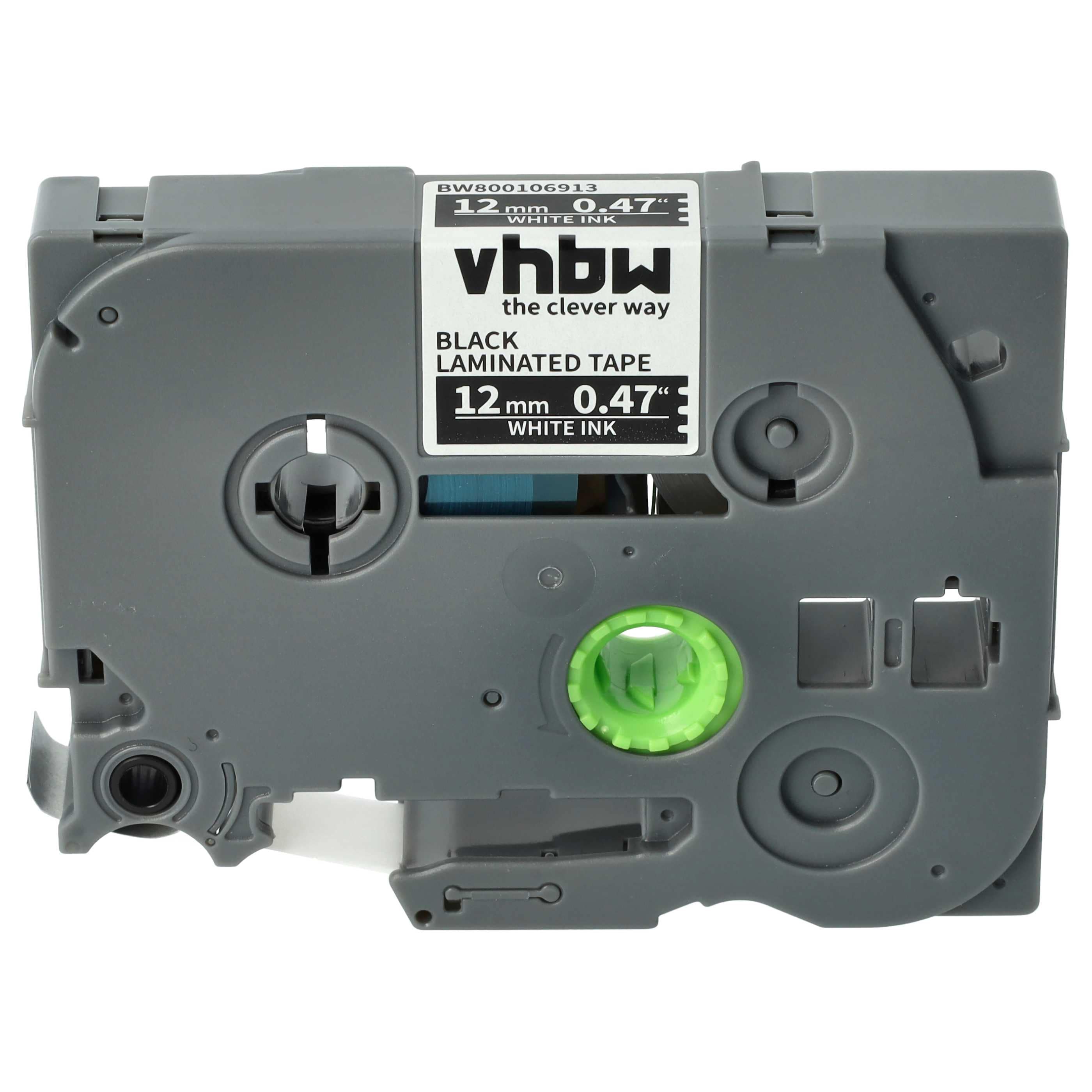 5x Label Tape replaces Brother TZE-335, TZ-335 - 12 mm White to Black