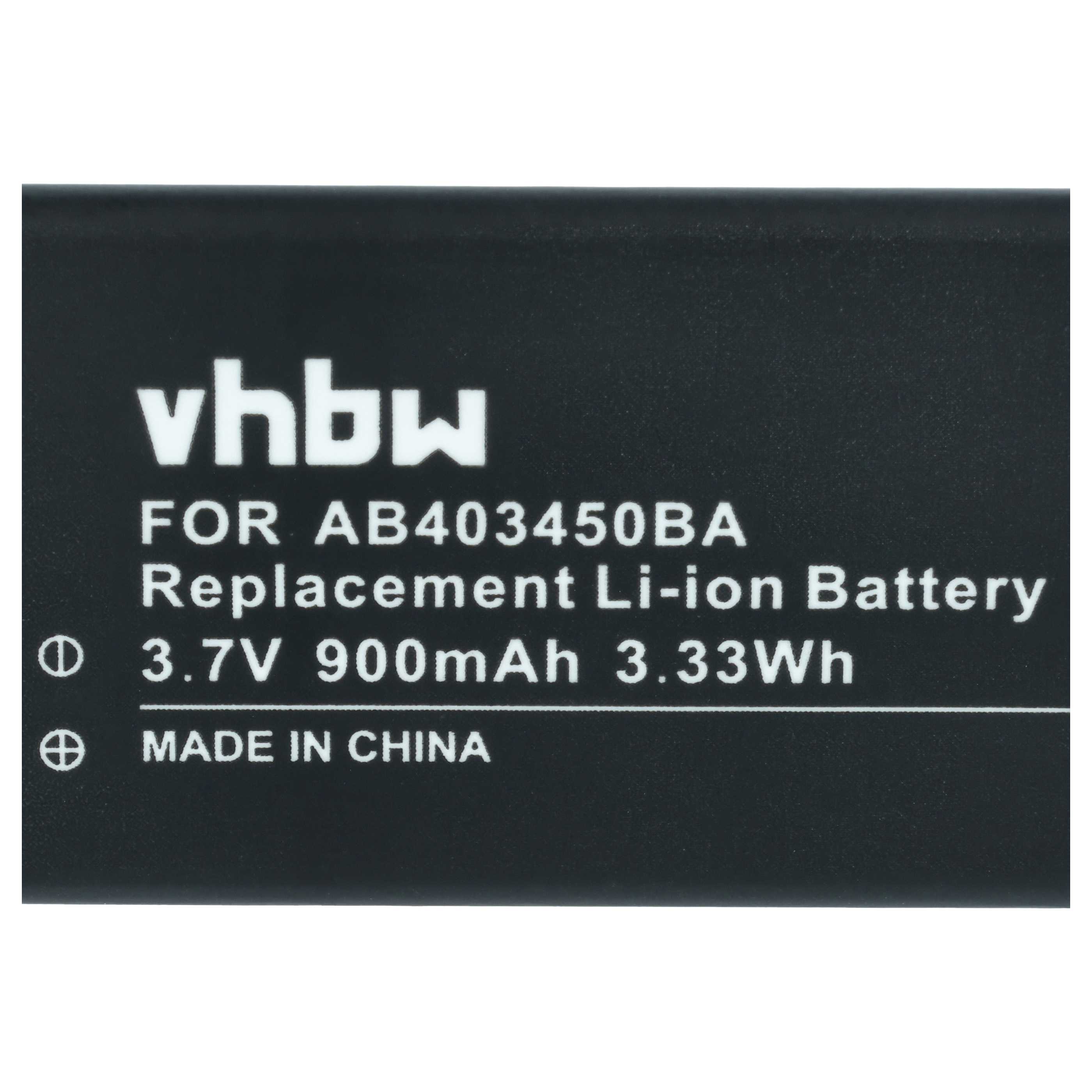 Akumulator do telefonu smartfona zamiennik Samsung AB403450BE, AB403450BC, AB403450BA - 900 mAh 3,7 V Li-Ion
